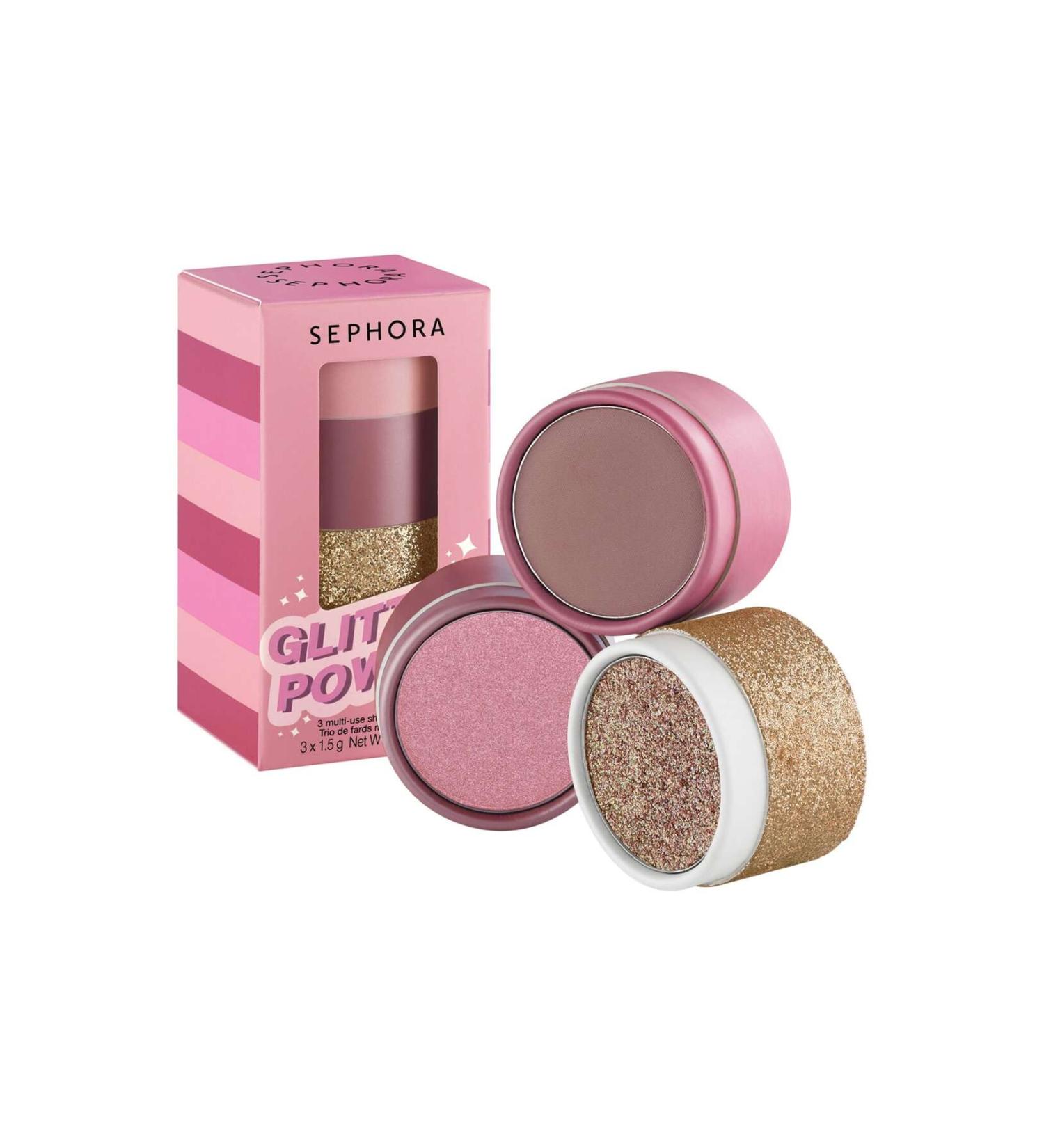 SEPHORA COLLECTION Glitter Power - Multi-Purpose Eyeshadow Set Pink power (3 x 1.5 g)