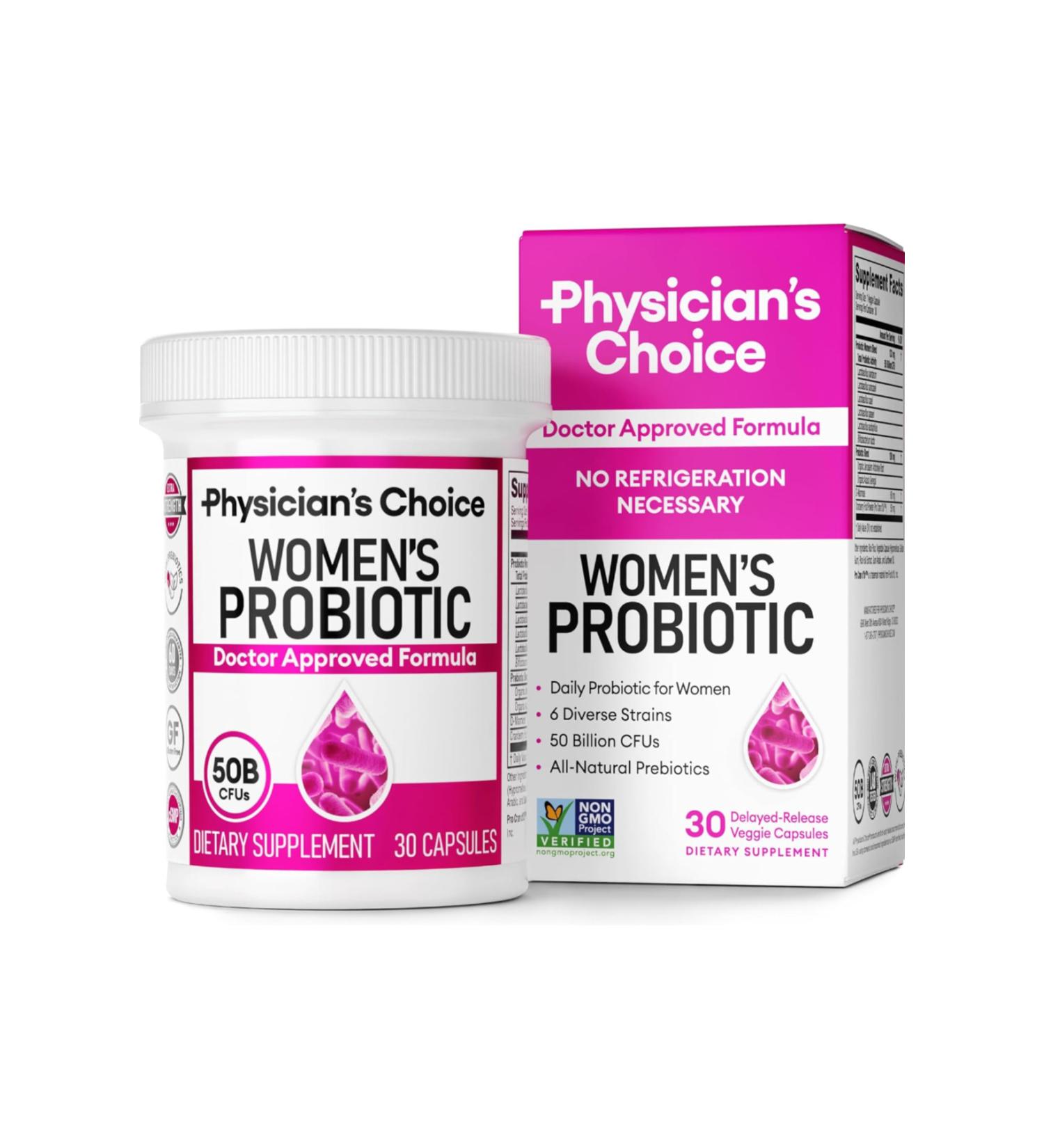 Physician's Choice Probiotics For Women 50 Billion 30 Capsules