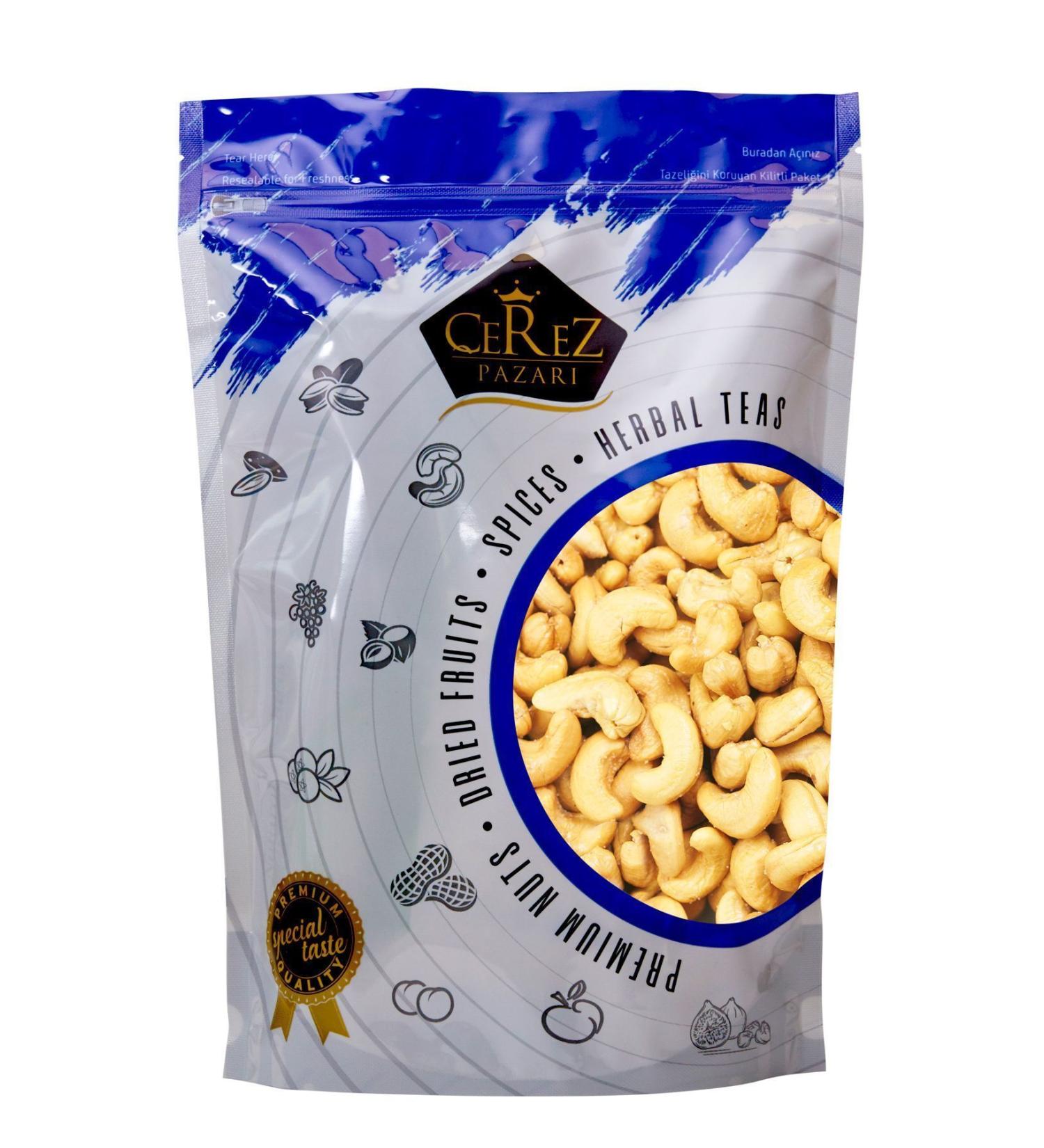 Snack Market Roasted Cashew 1 Kg Vacuum and Locked Package