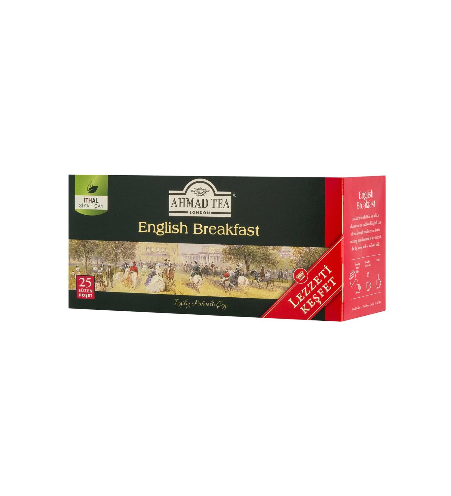 Ahmad London English Breakfast Tea Bag Cup 25 Pack