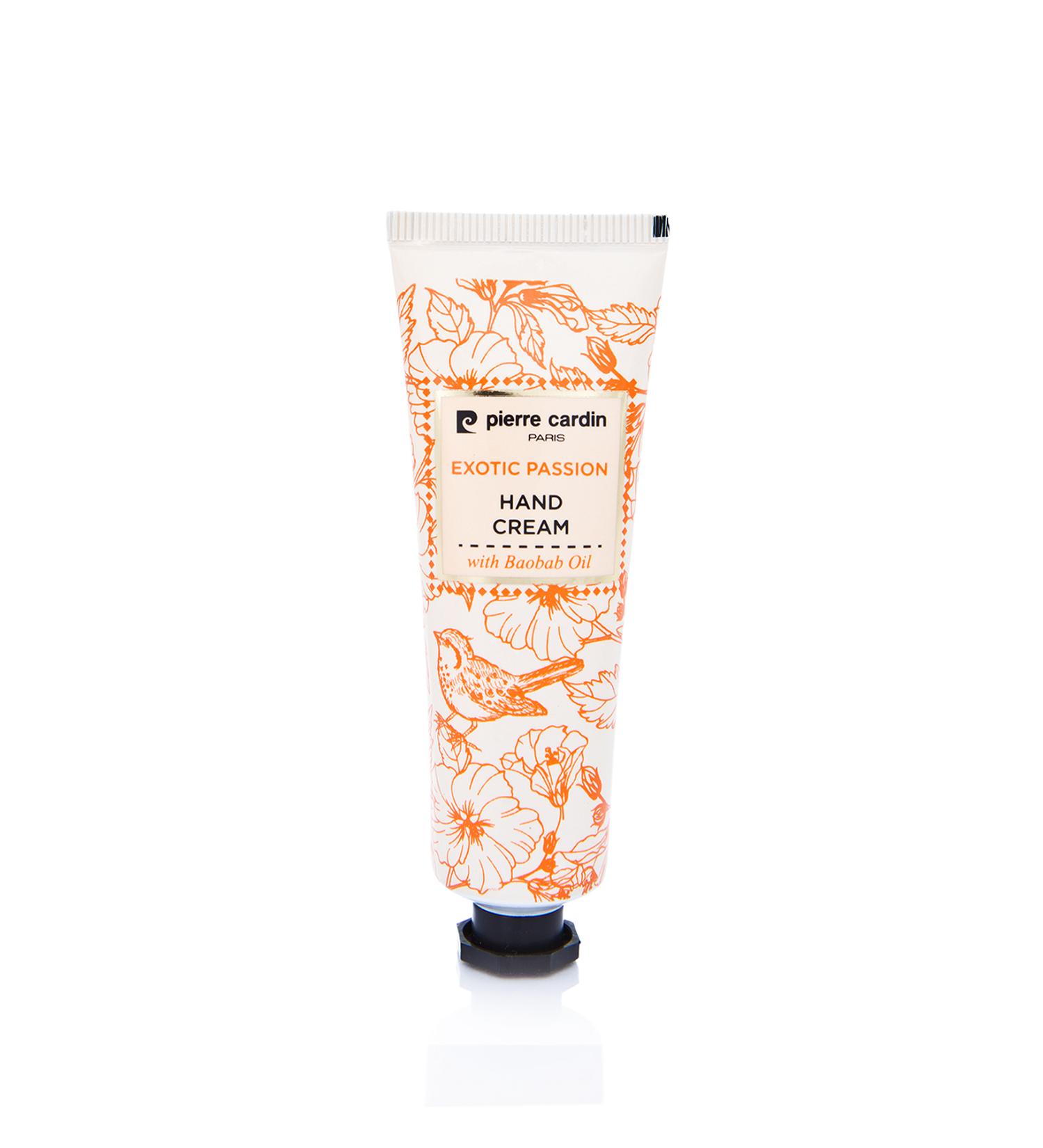 Pierre Cardin Exotic Passion Moisturizing Hand Cream with Baobab Oil and Vitamin E - 30 ml - Buy Online on GoSupps.com