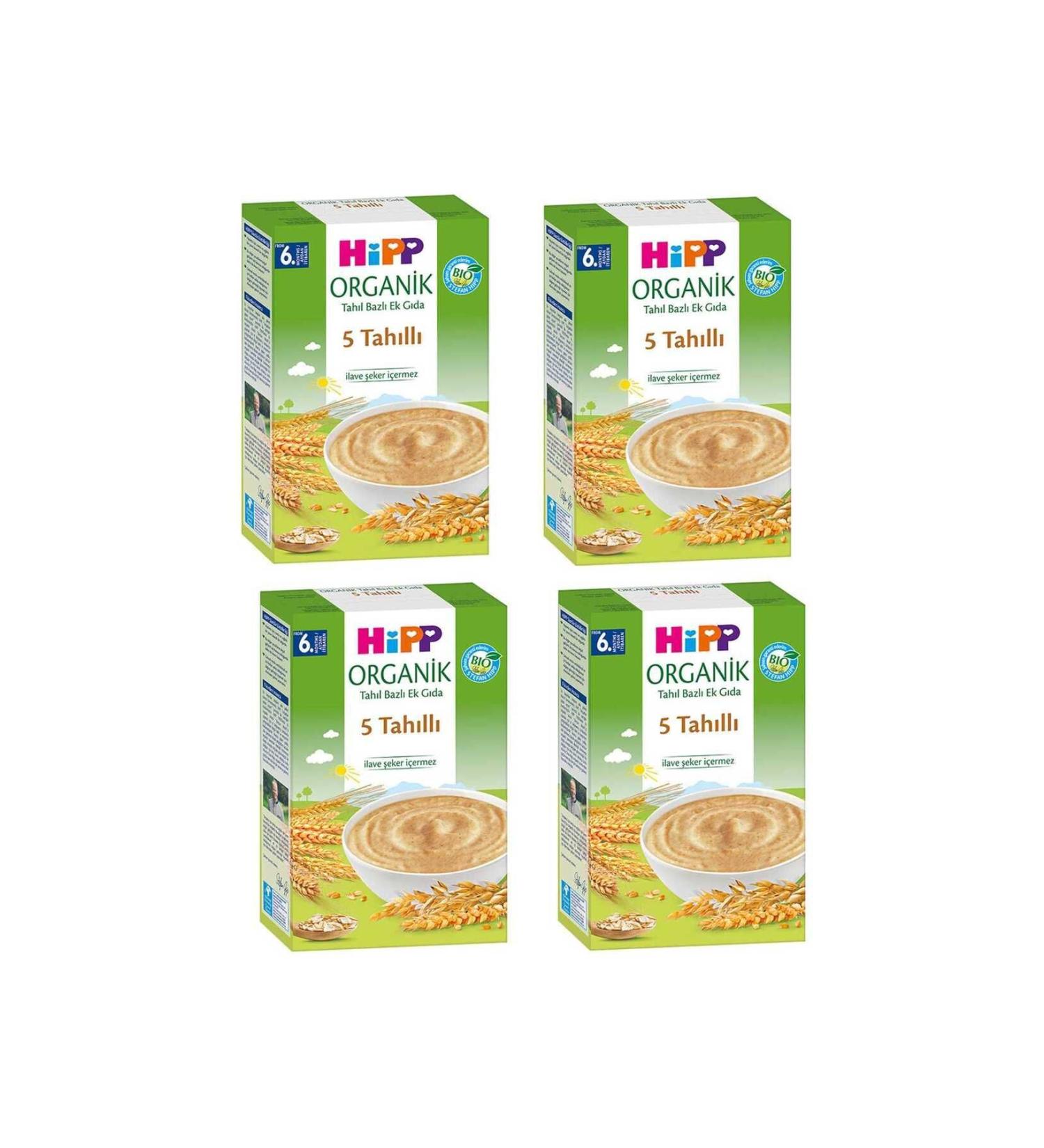 Hipp Organic 5 Grain 6 Months Spoon Food 200 gr 4 Pieces