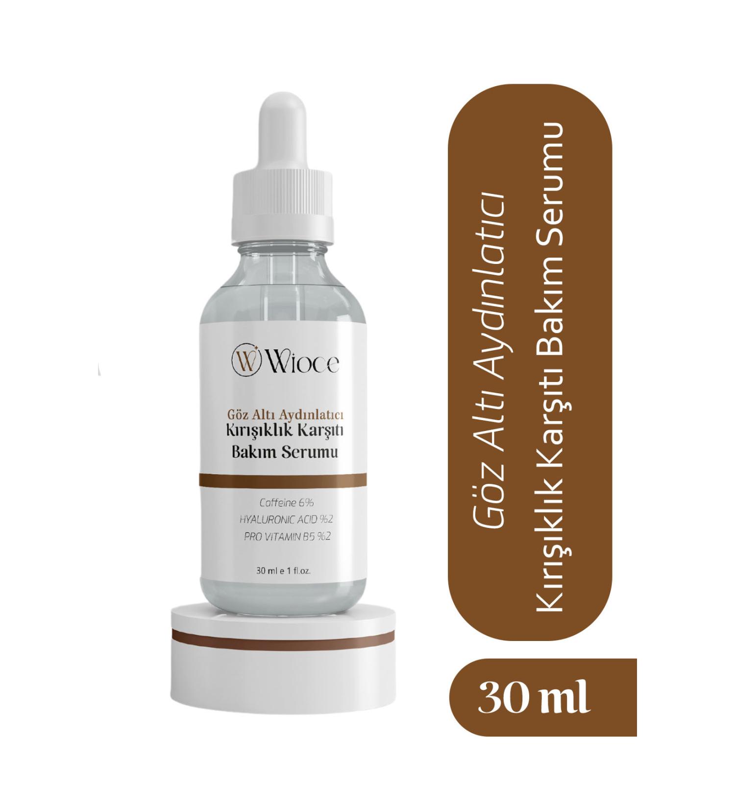 Wioce Under Eye Brightening and Anti-Wrinkle Care Serum 30ml (Coffeine 6%-Pro Vitamin B5 2%)
