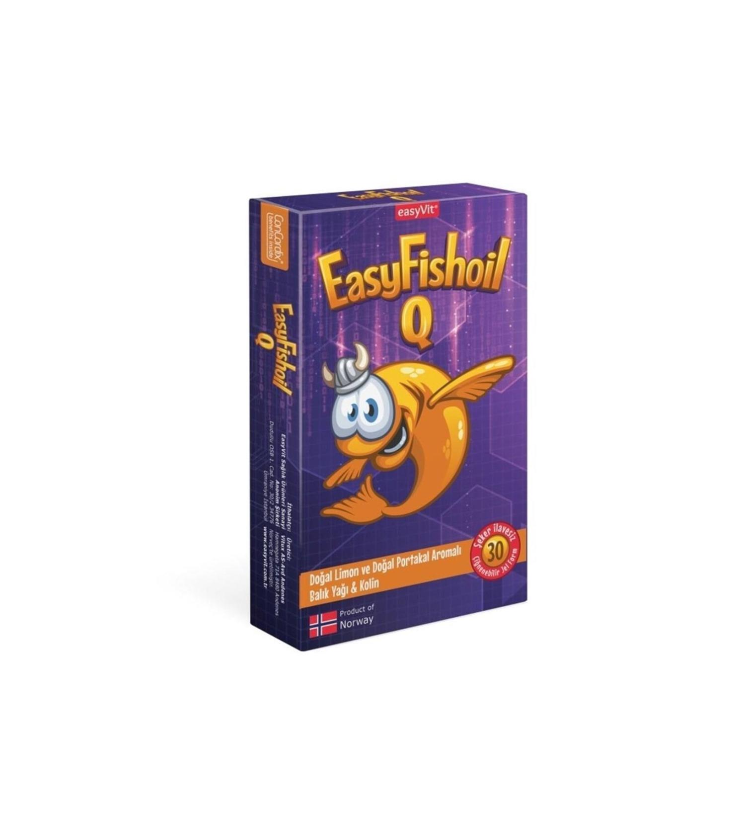 EASYVIT Easyfishoil Q 30 Lemon and Orange Flavored