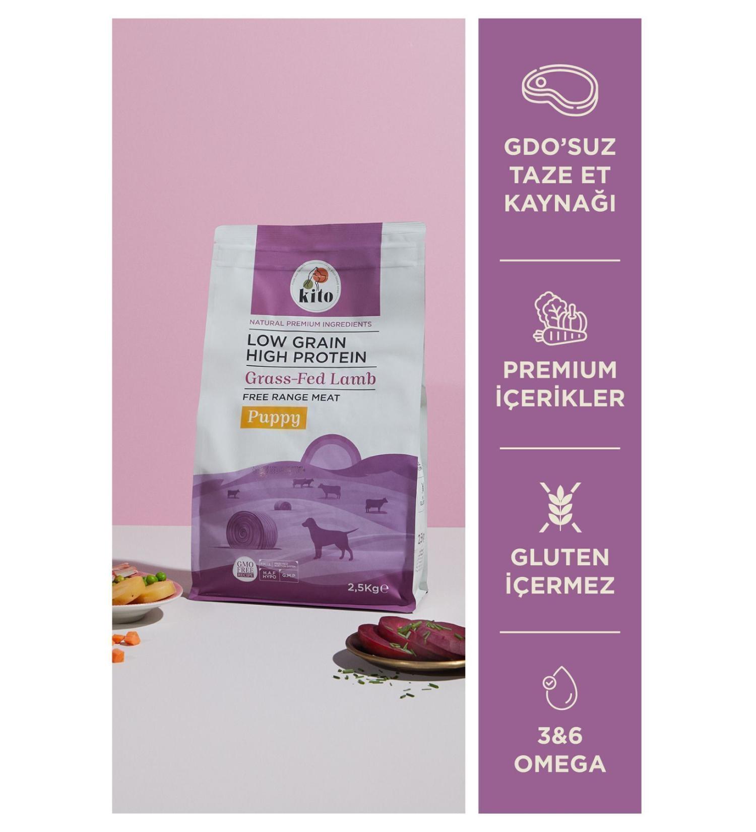 Kito Natural Fattening Lamb Puppy Dog Food 2.5 Kg - Buy Online on GoSupps.com