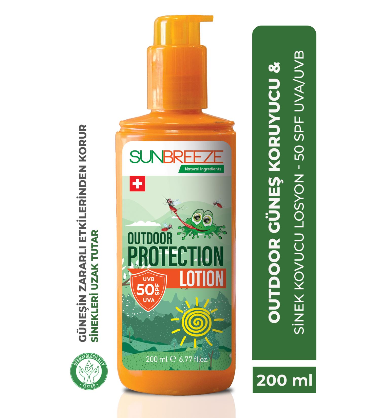 SUN BREEZE Outdoor Sun and Mosquito Protection UVA/UVB Filter High Protection with Natural Oils 50 Spf