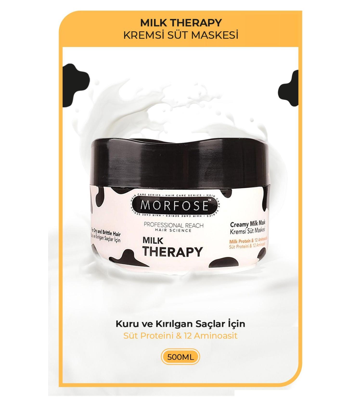 Morfose Milk Therapy Hair Care Cream 500 ml - Nourishing Protective Effect - Buy Online on GoSupps.com