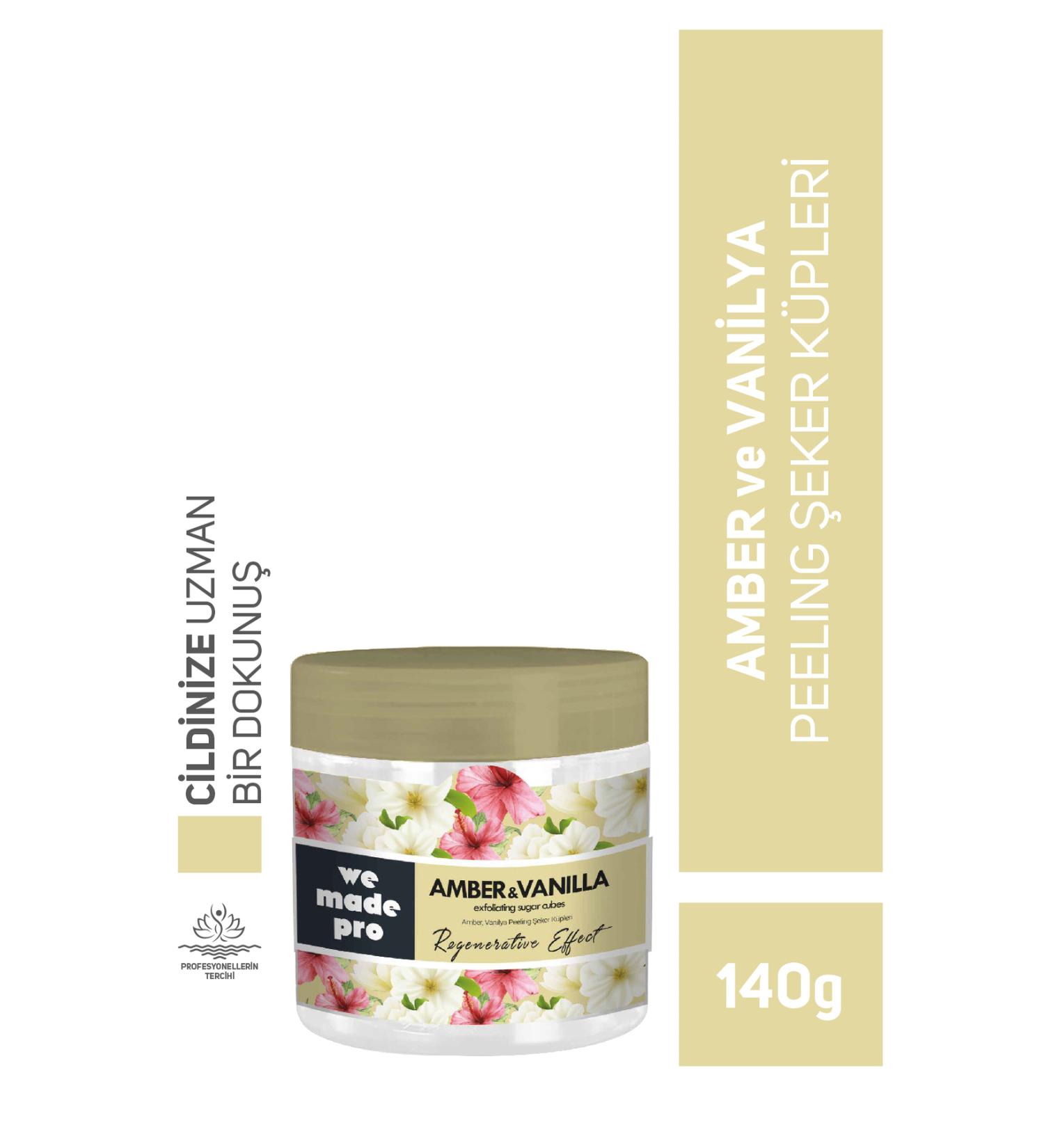 we made pro Amber Vanilla Exfoliating Sugar Cubes