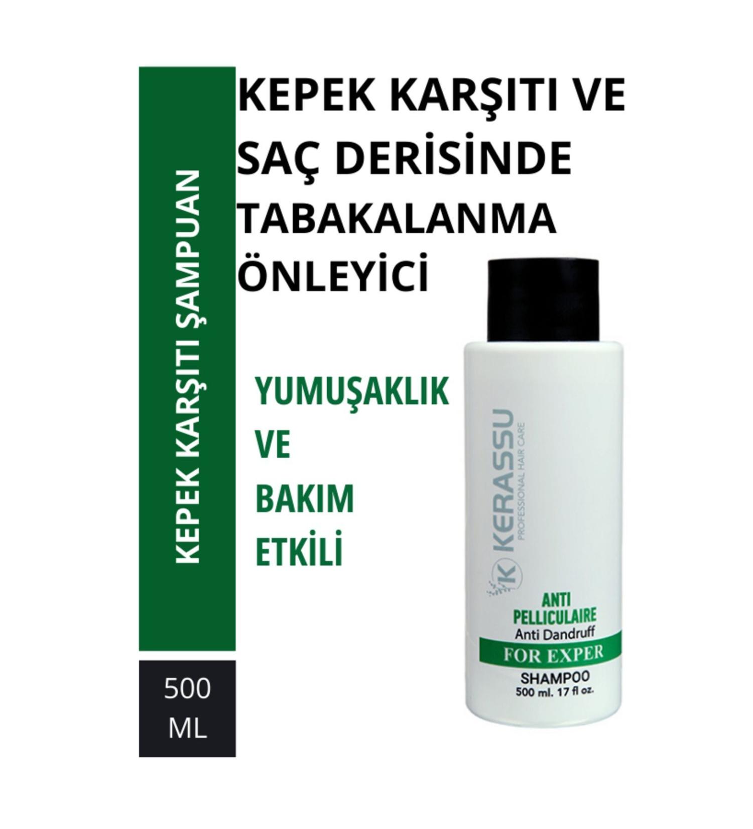 KERASSU Anti-Dandruff and Anti-Flagging Scalp Shampoo Anti Dandruff Anti Pelliculaire 500 ml.