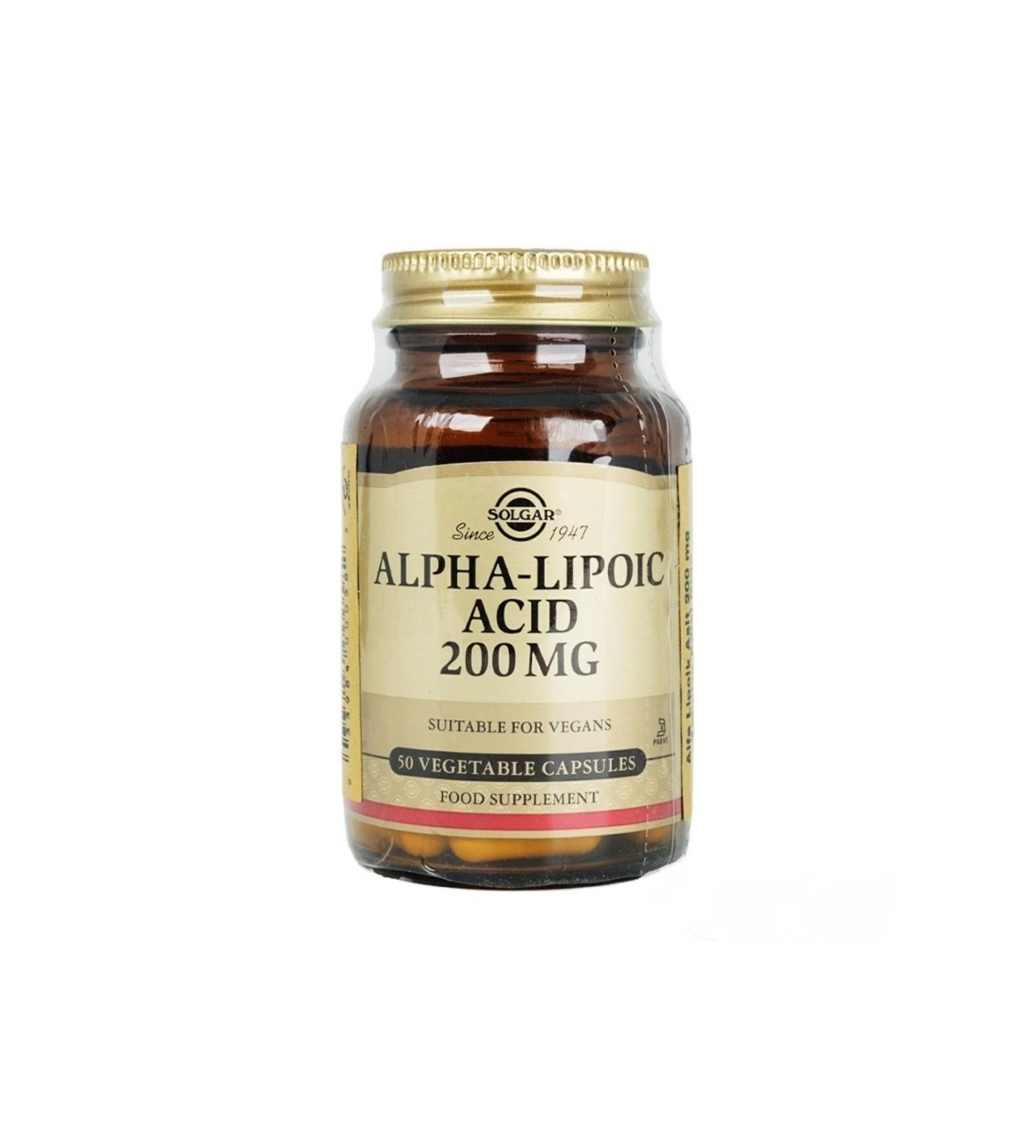 Solgar Alpha Lipoic Acid 200 Mg 50 Capsules - Buy Online on GoSupps.com