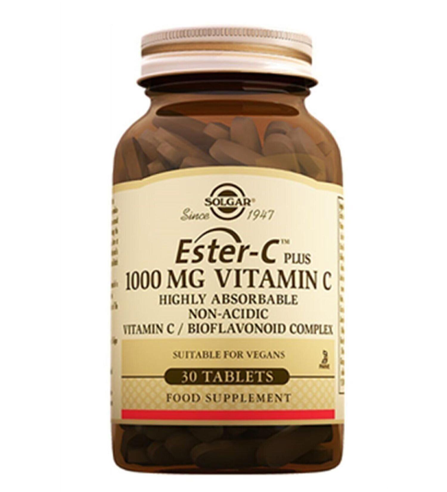 Solgar Ester-c Plus 1000 mg 30 Capsules