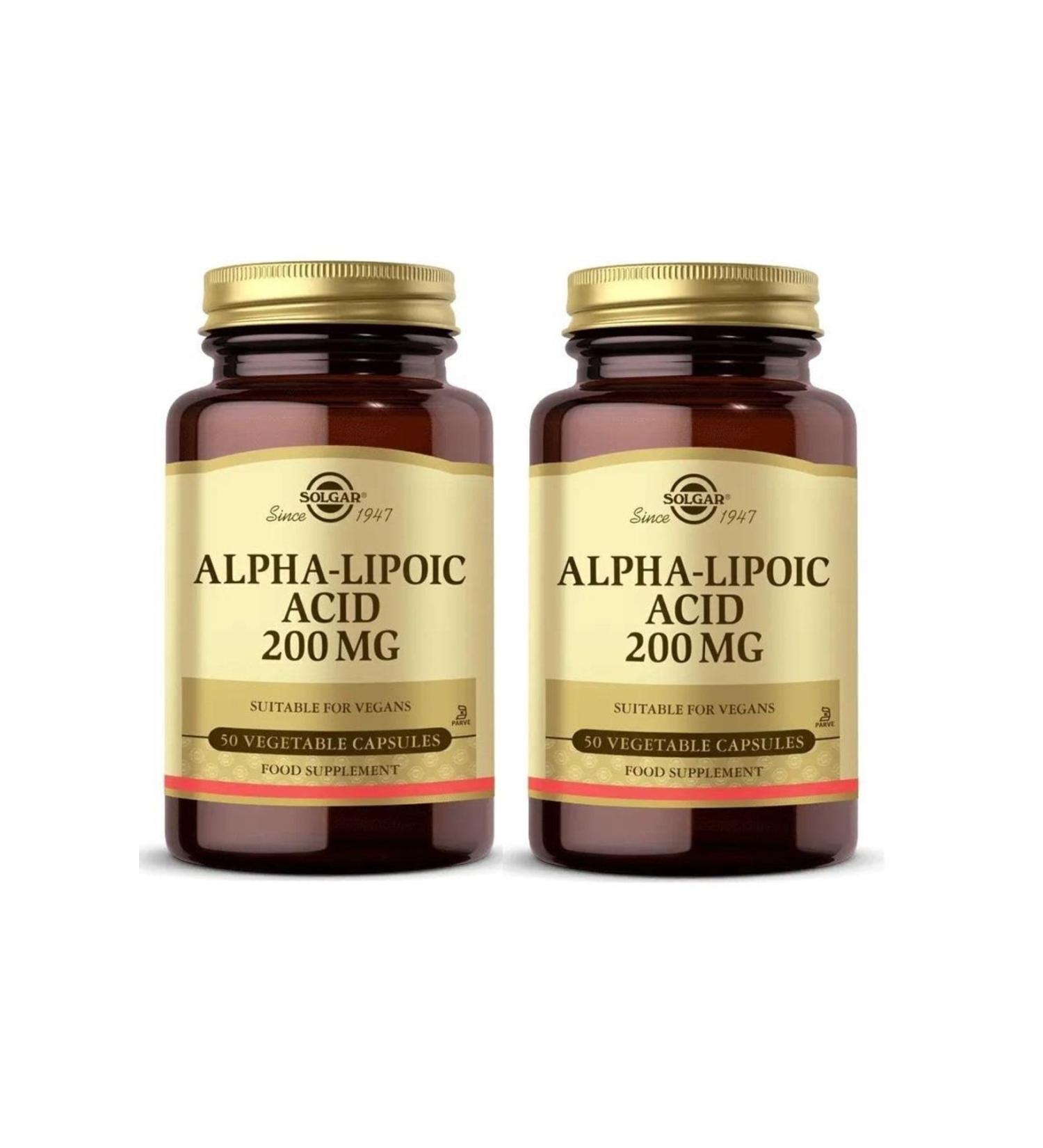 Solgar Alpha Lipo Acid 200 Mg 50 Capsules 2 Pieces
