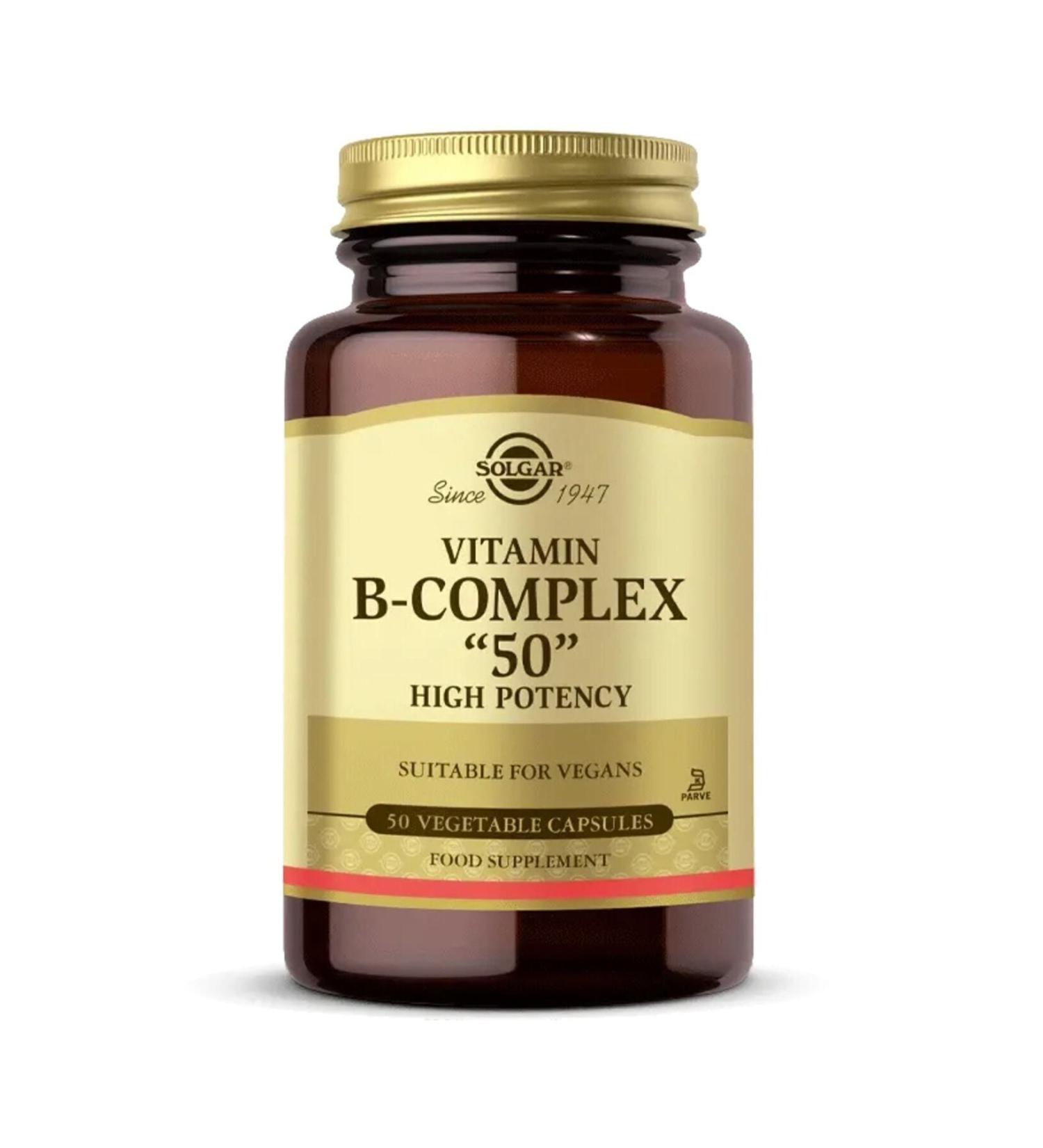 Solgar Vitamin B-complex "50" 100 Capsules - Buy Online on GoSupps.com