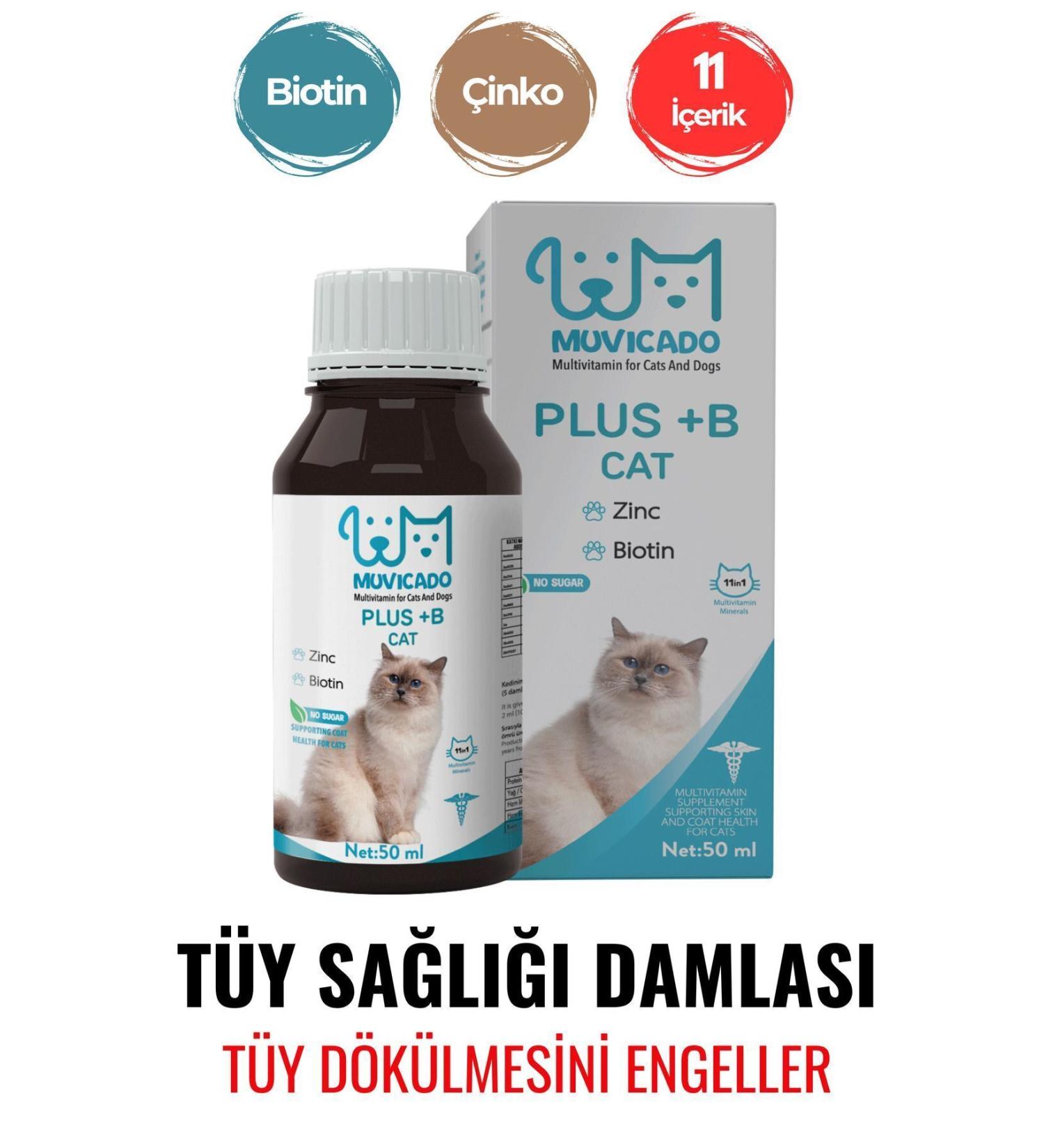 muvicado Plus B Drops for Cats 50ml (BIOTIN HAIR HEALTH DROPS FOR CATS) - Buy Online on GoSupps.com