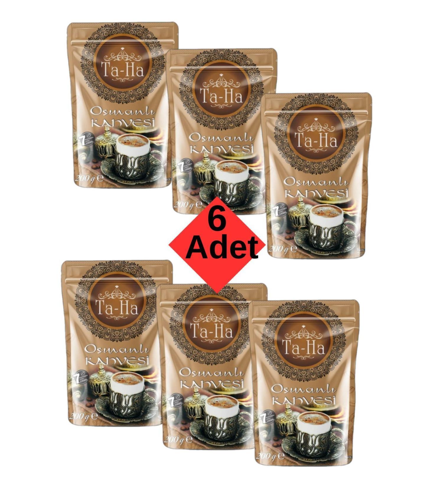ta-ha coffee 2018 Ta-ha Ottoman Coffee 200 Gr Set of 6