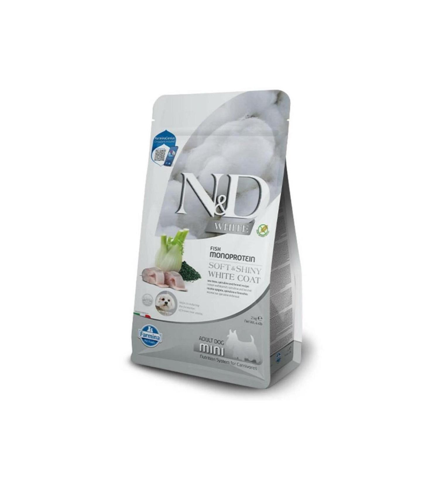 N & D White Spirulina Small Breed White Adult Dog Food 2 Kg