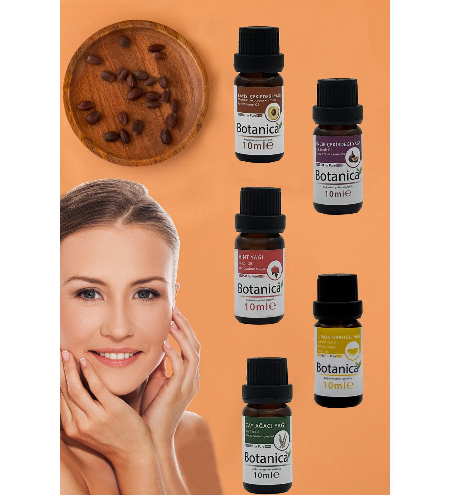 botanica Skin Care Set Skin Firming Apricot Fig Indian Lemon Tea Tree Oil 50 Ml