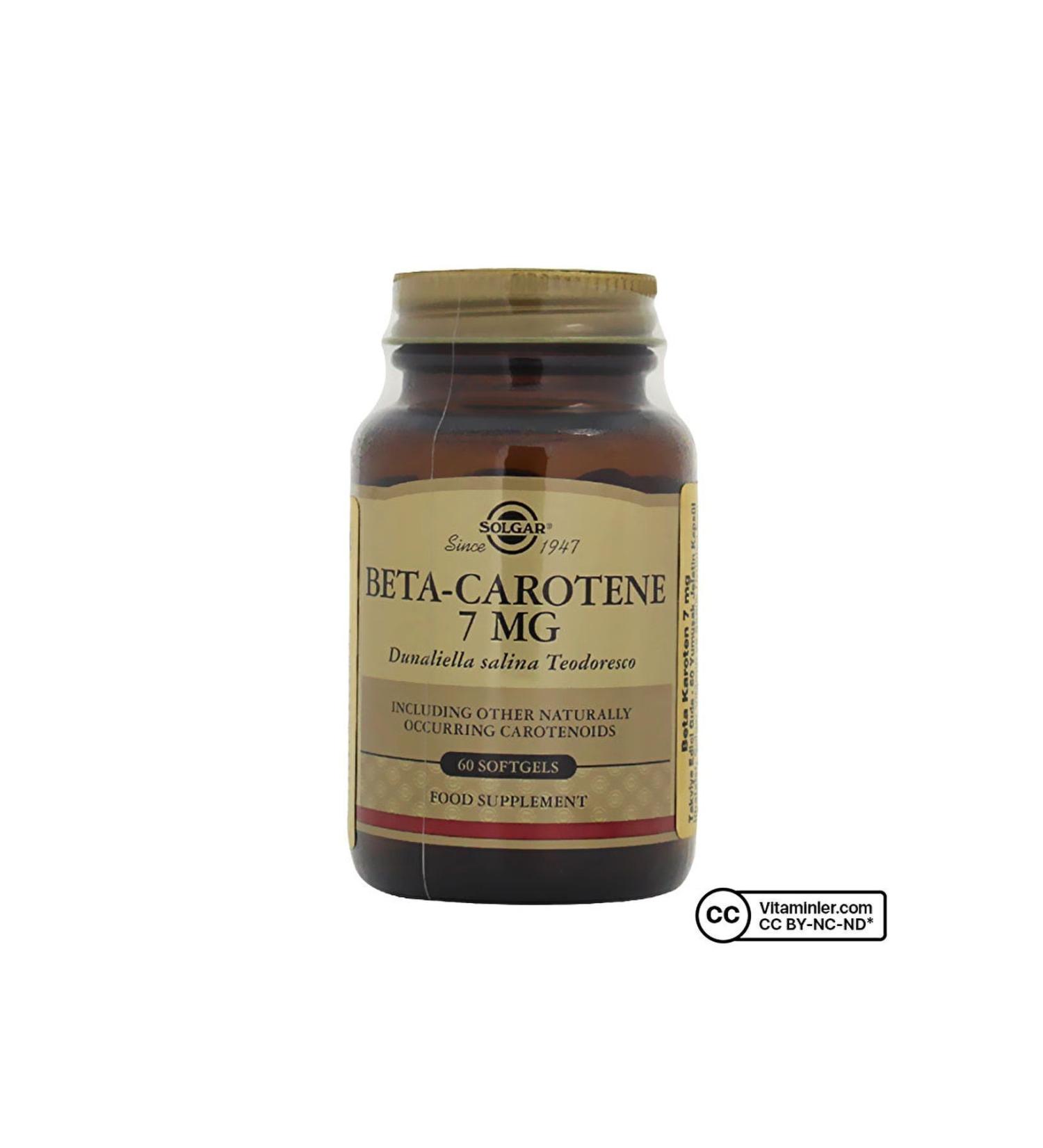 Solgar Beta Carotene 7 Mg 60 Capsules - UNFLAVOURED