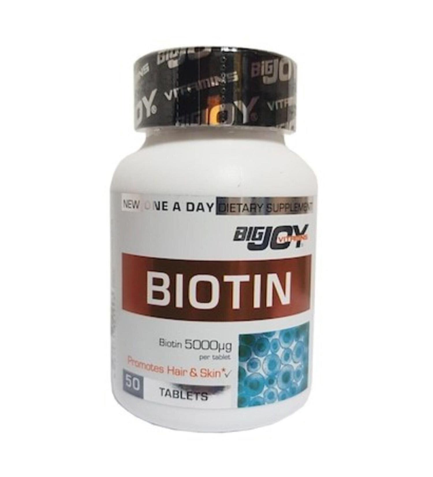 Bigjoy Vitamins Vitamin Biotin 5000 Mcg 50 Tablets in Water (bjv101)