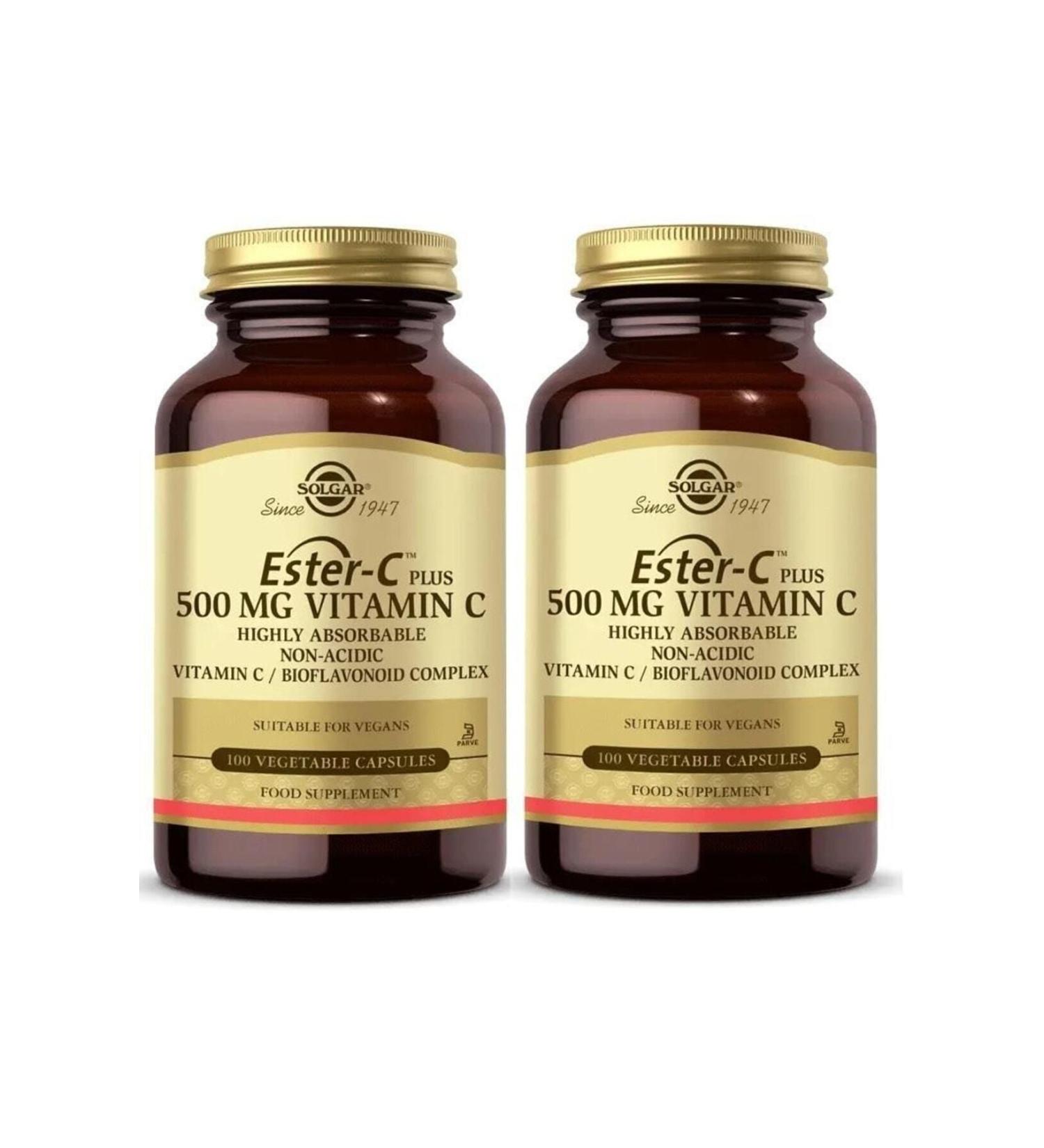 Solgar Ester-c 500 Mg 100 Capsules 2 Pieces - Buy Online on GoSupps.com