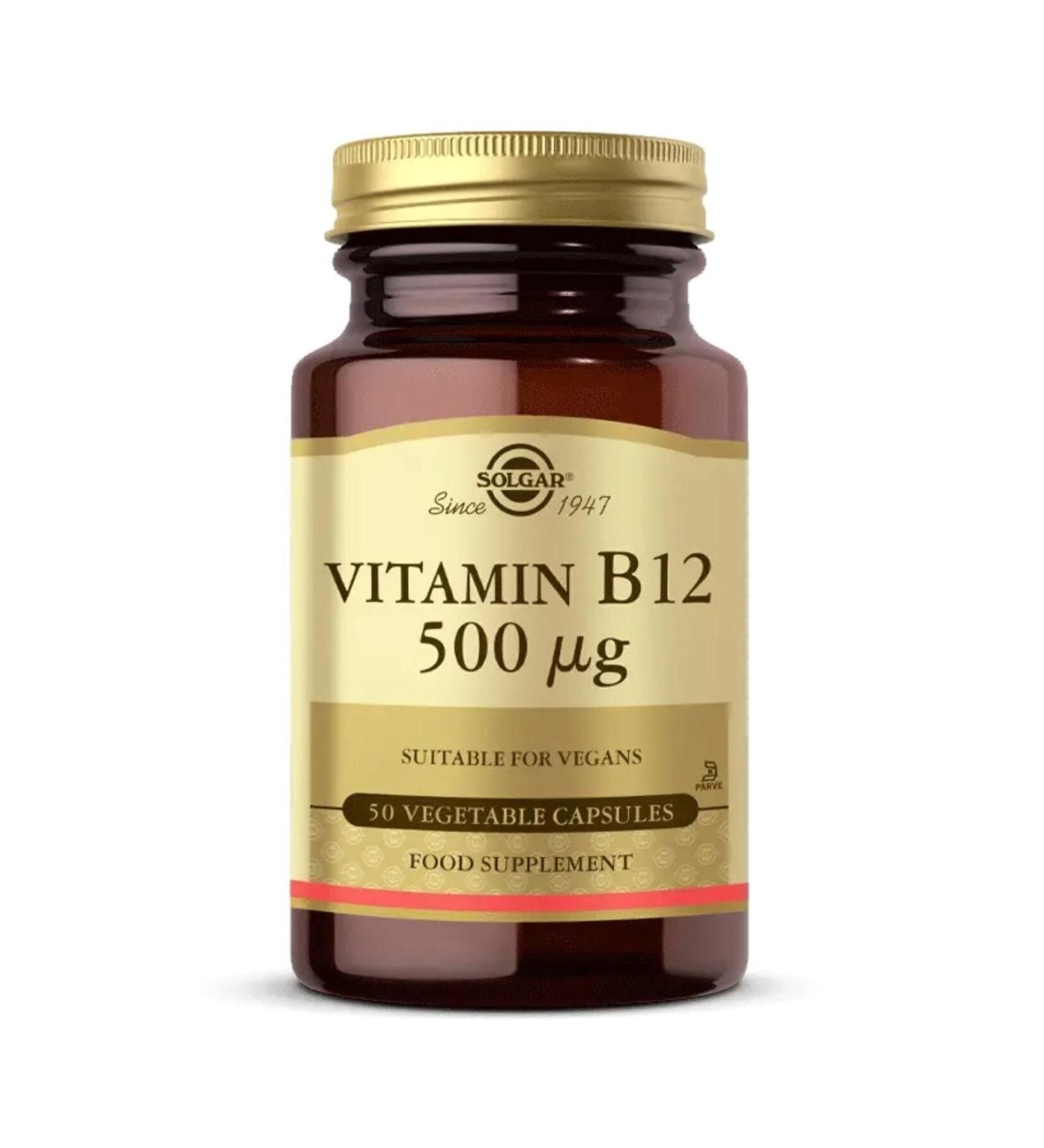 Solgar Vitamin B12 500 Mcg 50 Capsules - Buy Online on GoSupps.com