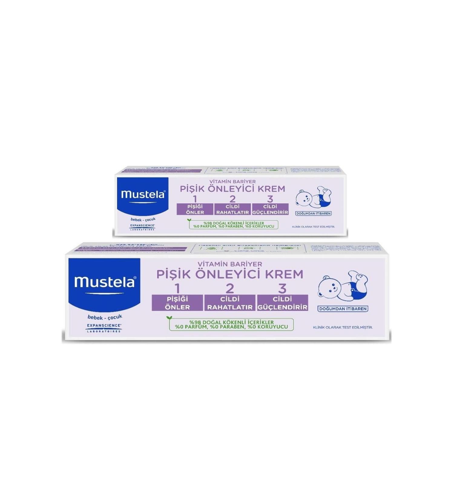 Mustela Vitamin Barrier Cream 1.2.3 Diaper Rash Cream 100 ml 50 ml Set