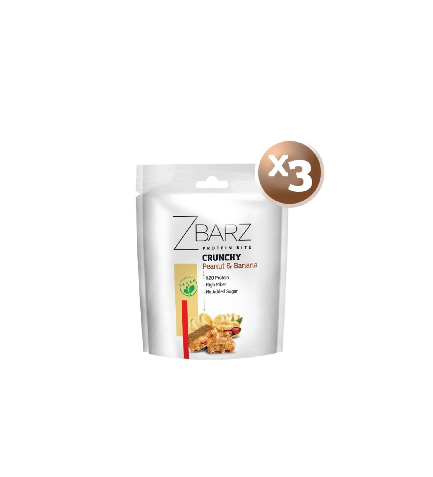 Zbarz Crunchy Protein Bite Peanut-banana 90g (3 Pieces) - Buy Online on GoSupps.com