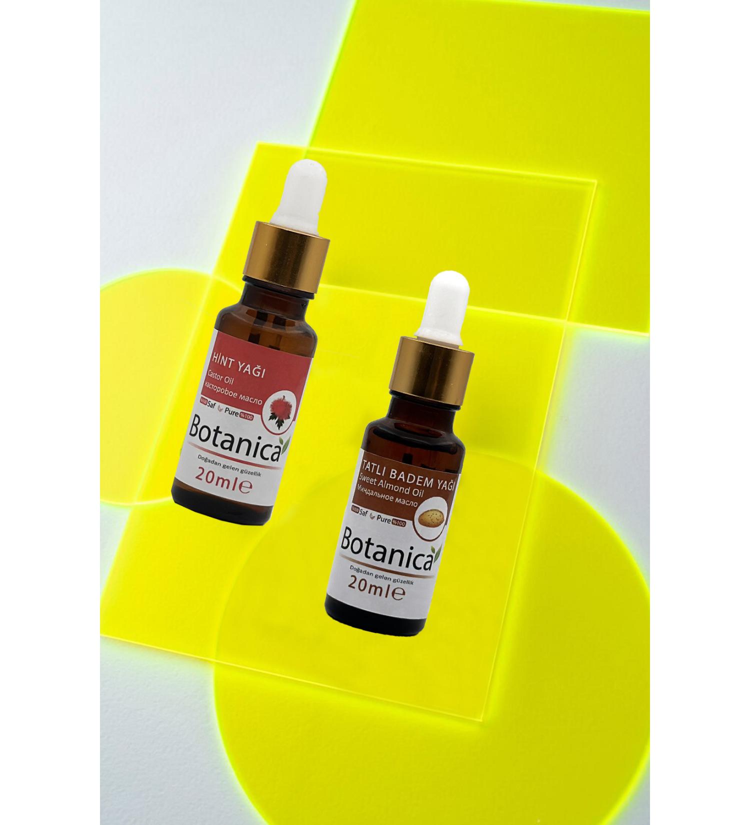 botanica Hair Care Set Castor Oil Sweet Almond Oil 20 ml + 20 ml