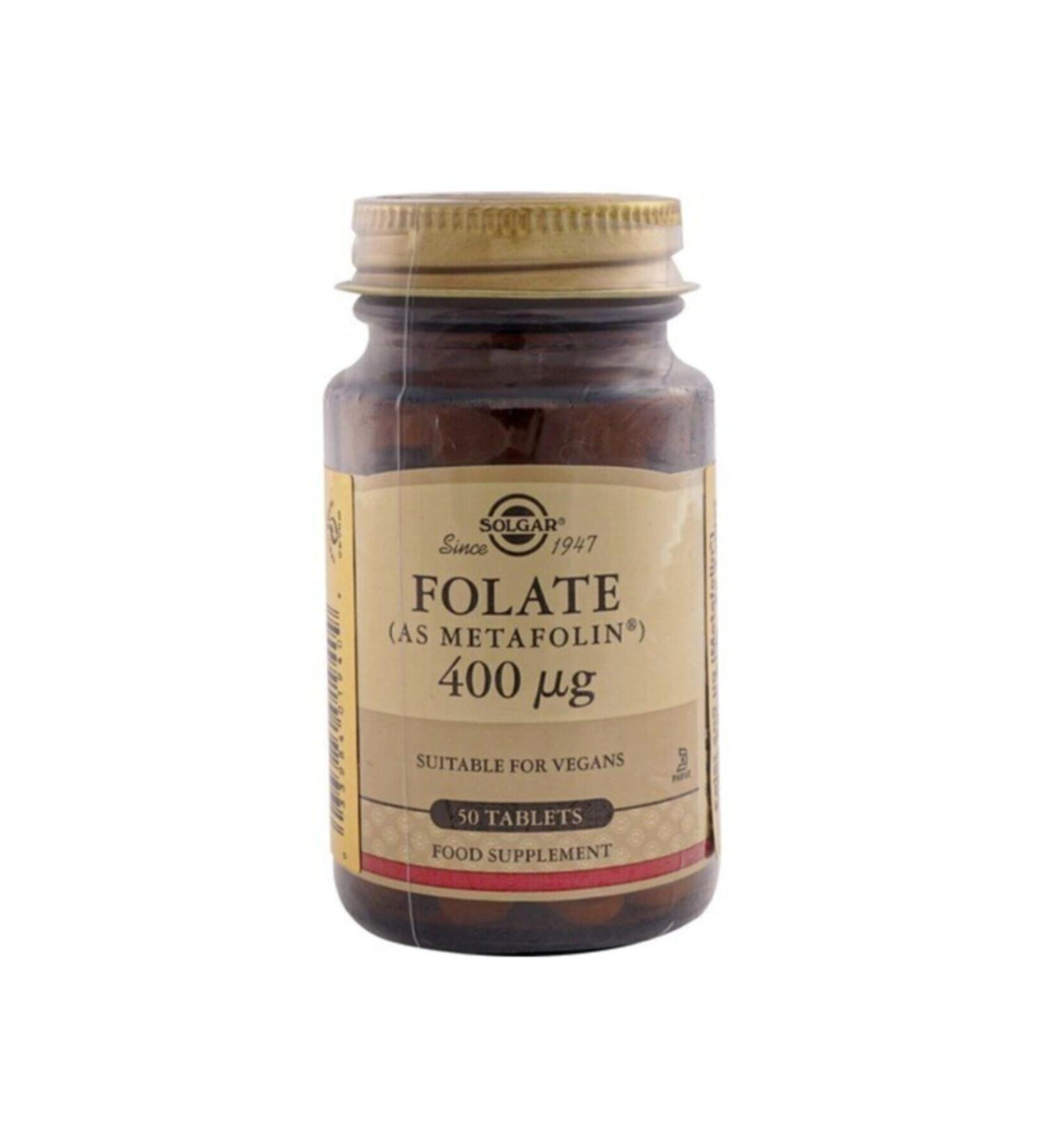 Solgar Folate (Metafolin) 400mcg 50 Tablets