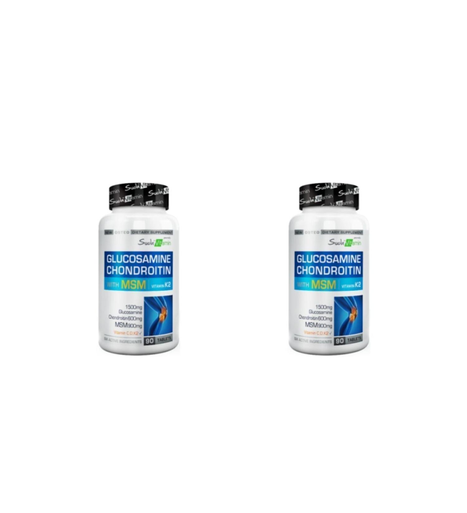 Water Vitamin Glucosamine Chondroitin With Msm Vitamin K2 90 Tablets 2 Pieces