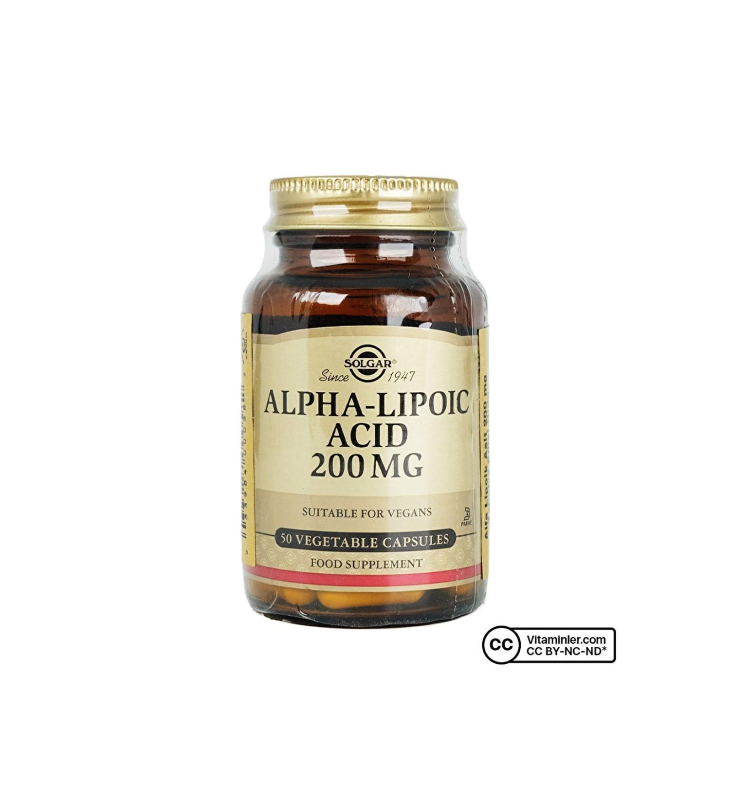 Solgar Alpha Lipoic Acid 200 Mg 50 Capsules - UNFLAVOURED - Buy Online on GoSupps.com