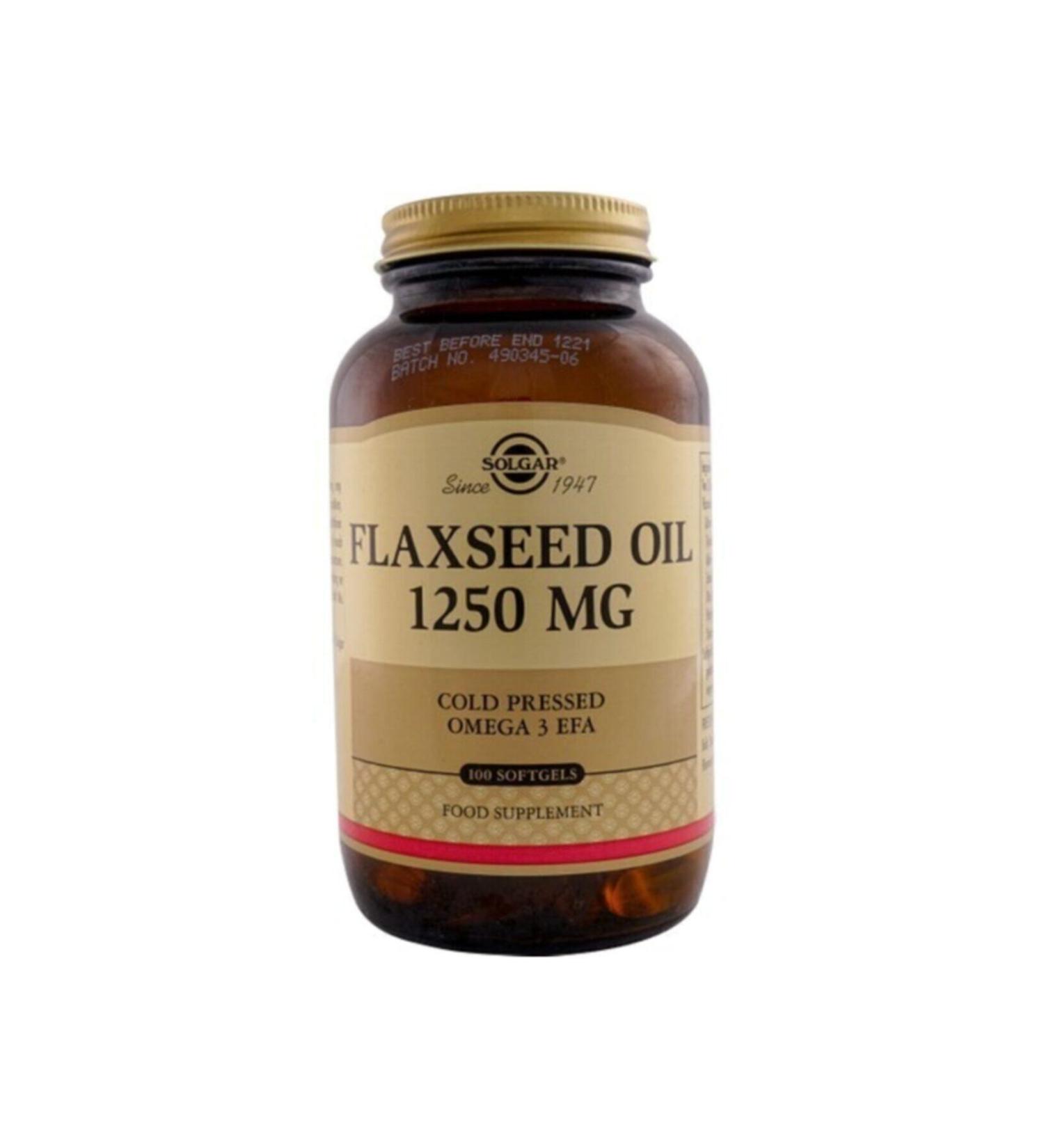 Solgar Flaxseed Oil 1250 Mg 100 Softgel