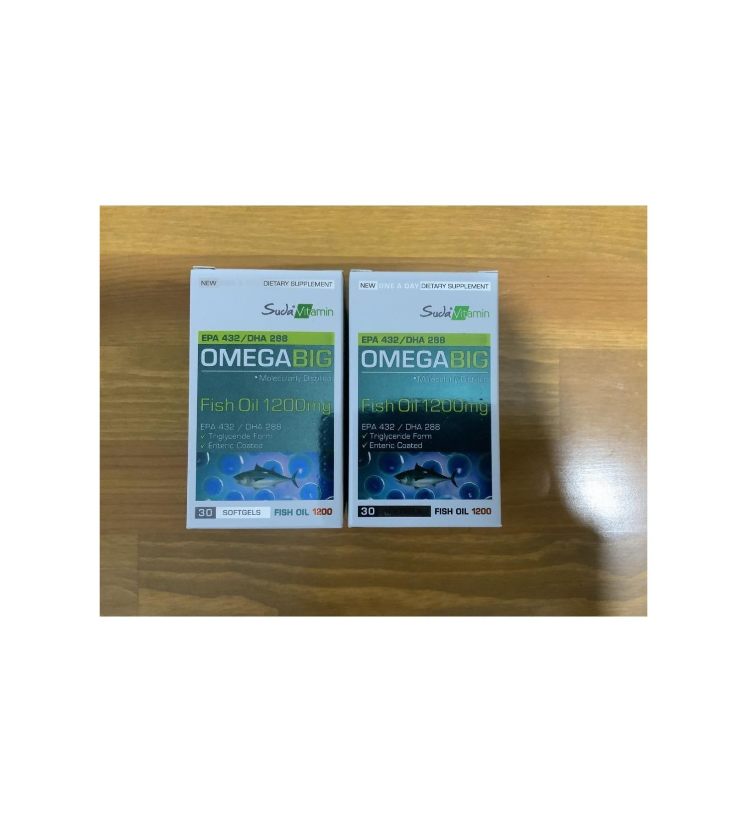 Vitamin OmegaBig Fish Oil 1200 mg in water 30 capsules 2 PCS