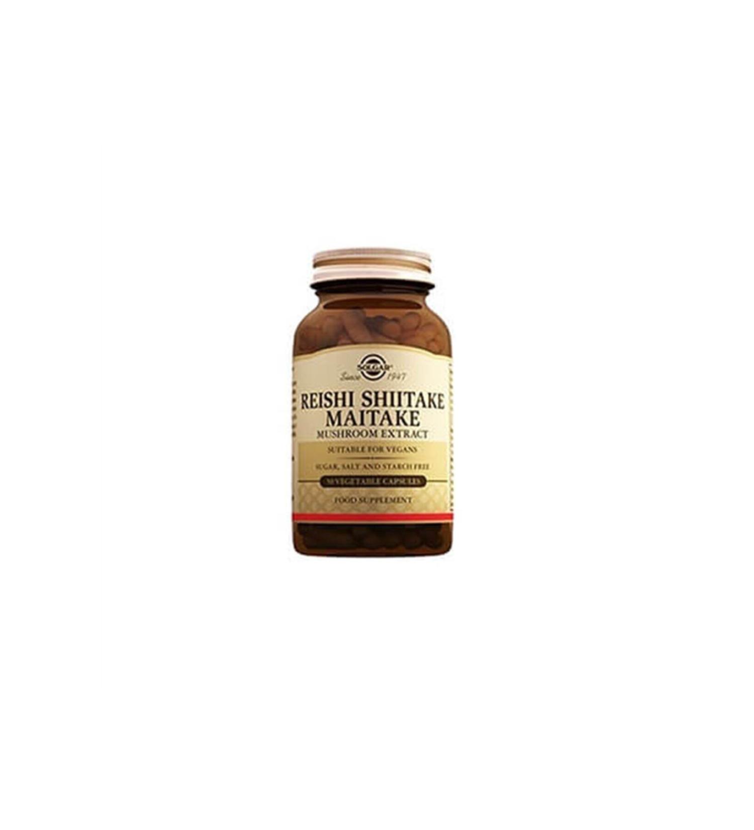 Solgar Reishi Shiitake Maitake Mushroom Extract 50 Capsules