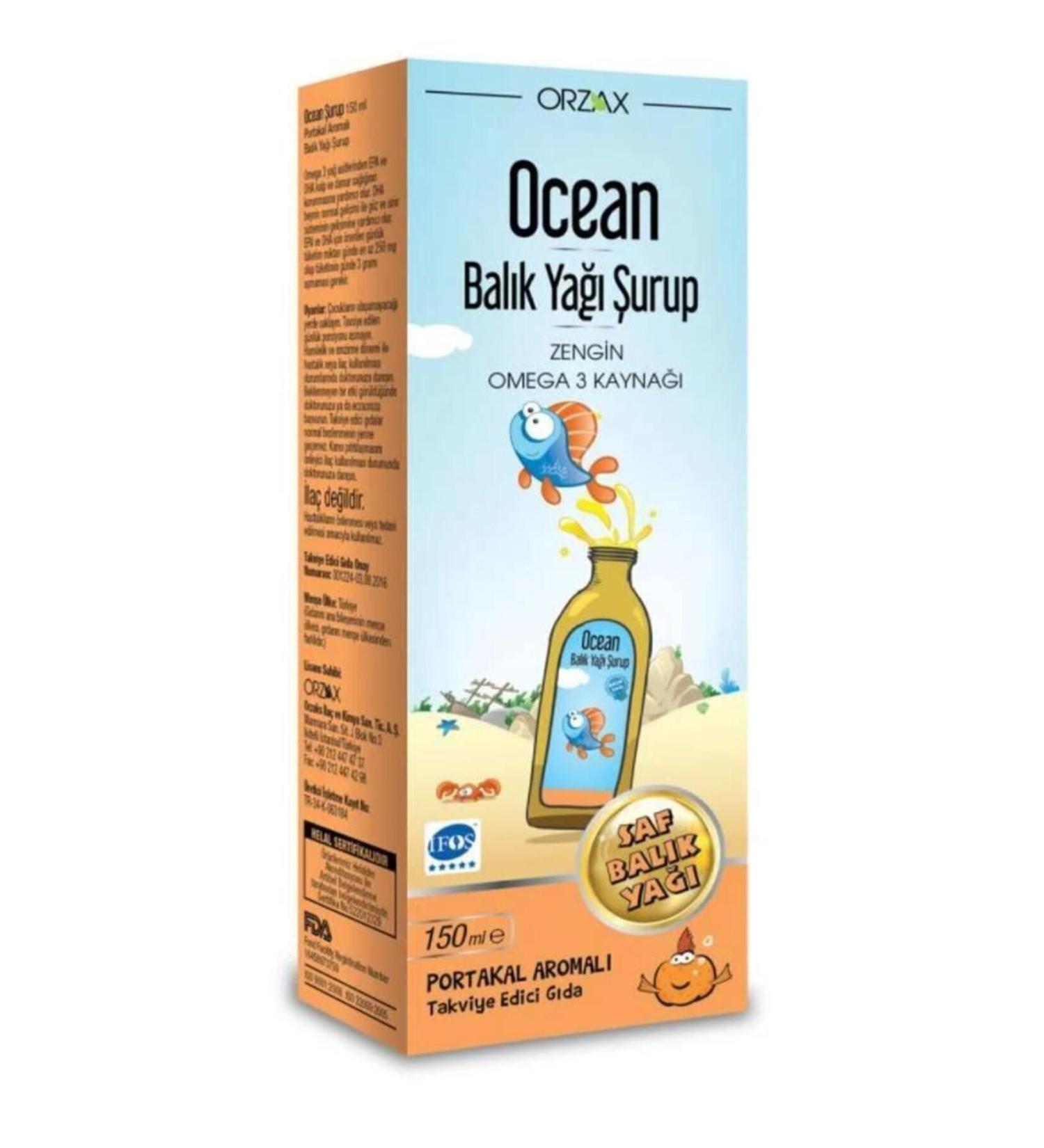 Ocean Omega 3 Orange Fish Oil Syrup 150 ml