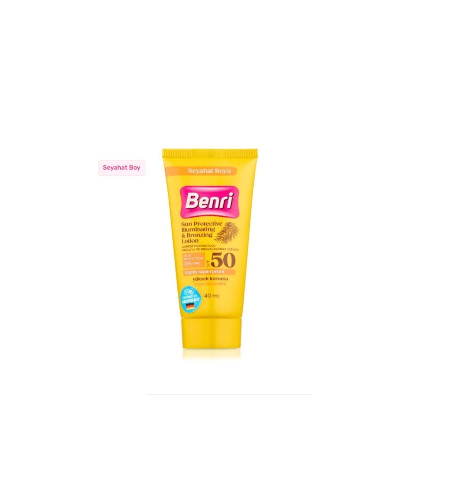 Benri Sun Protection Shining and Bronzing Lotion 50SPF 40 ml