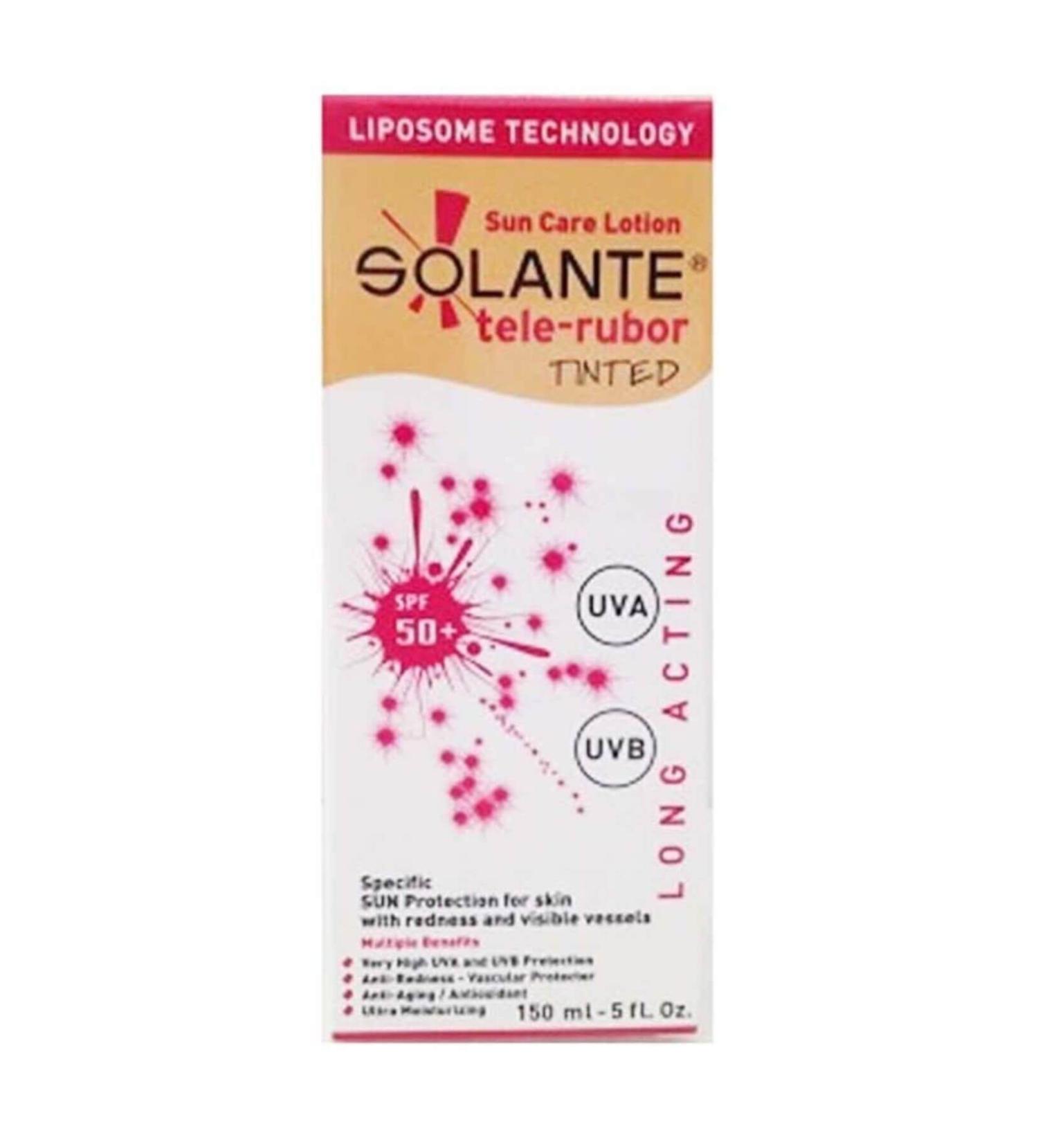 Solante Tinted Sunscreen - Tele-Rubor Comouflage Spf50 150 ml 7640144933555