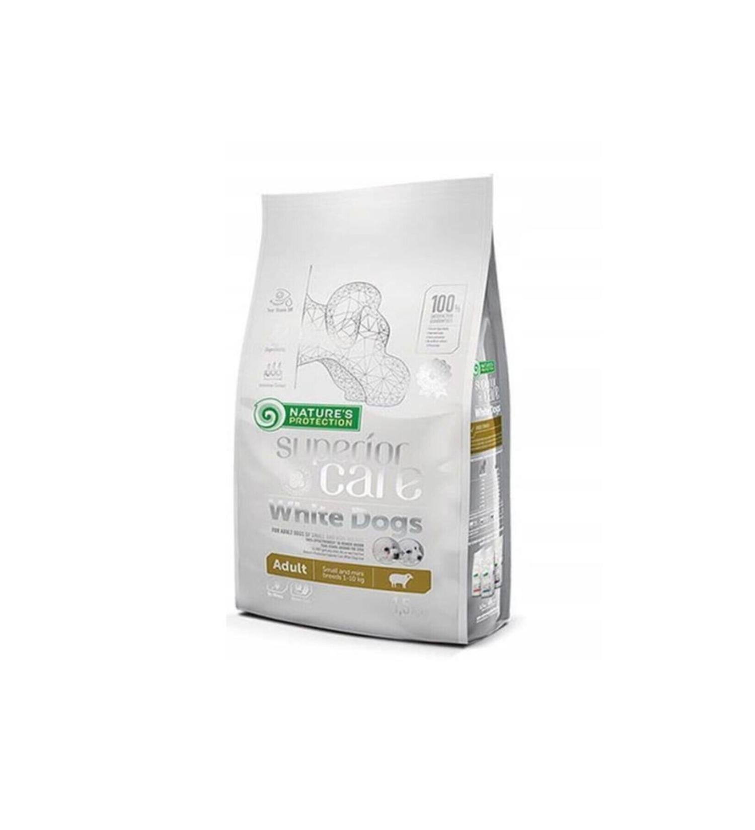 Natures Production Nature's Protection Small Mini White Dogs Lamb Adult Dog Food 4kg