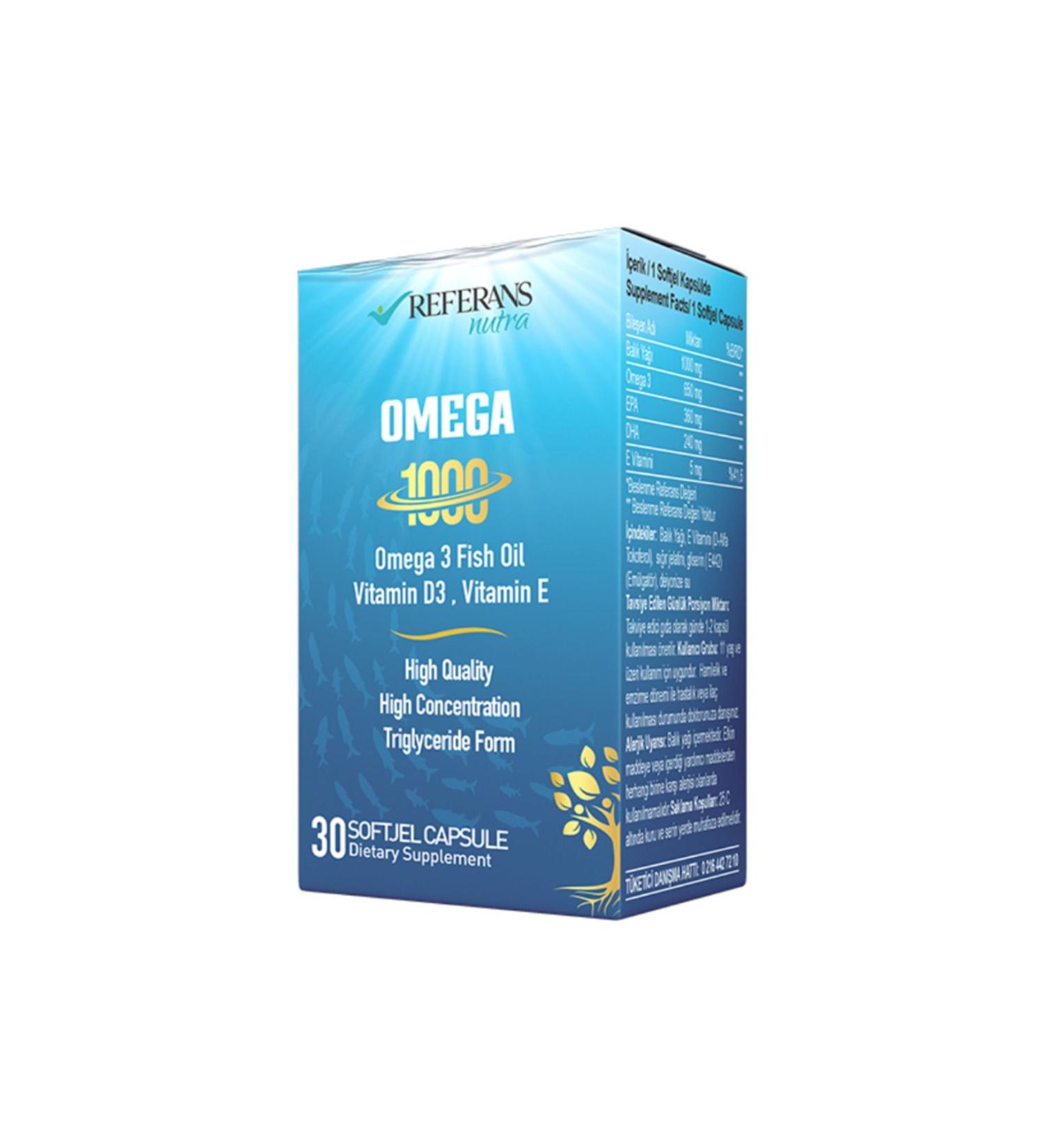 Reference Nutra Omega 1000 30 Softgel Capsules