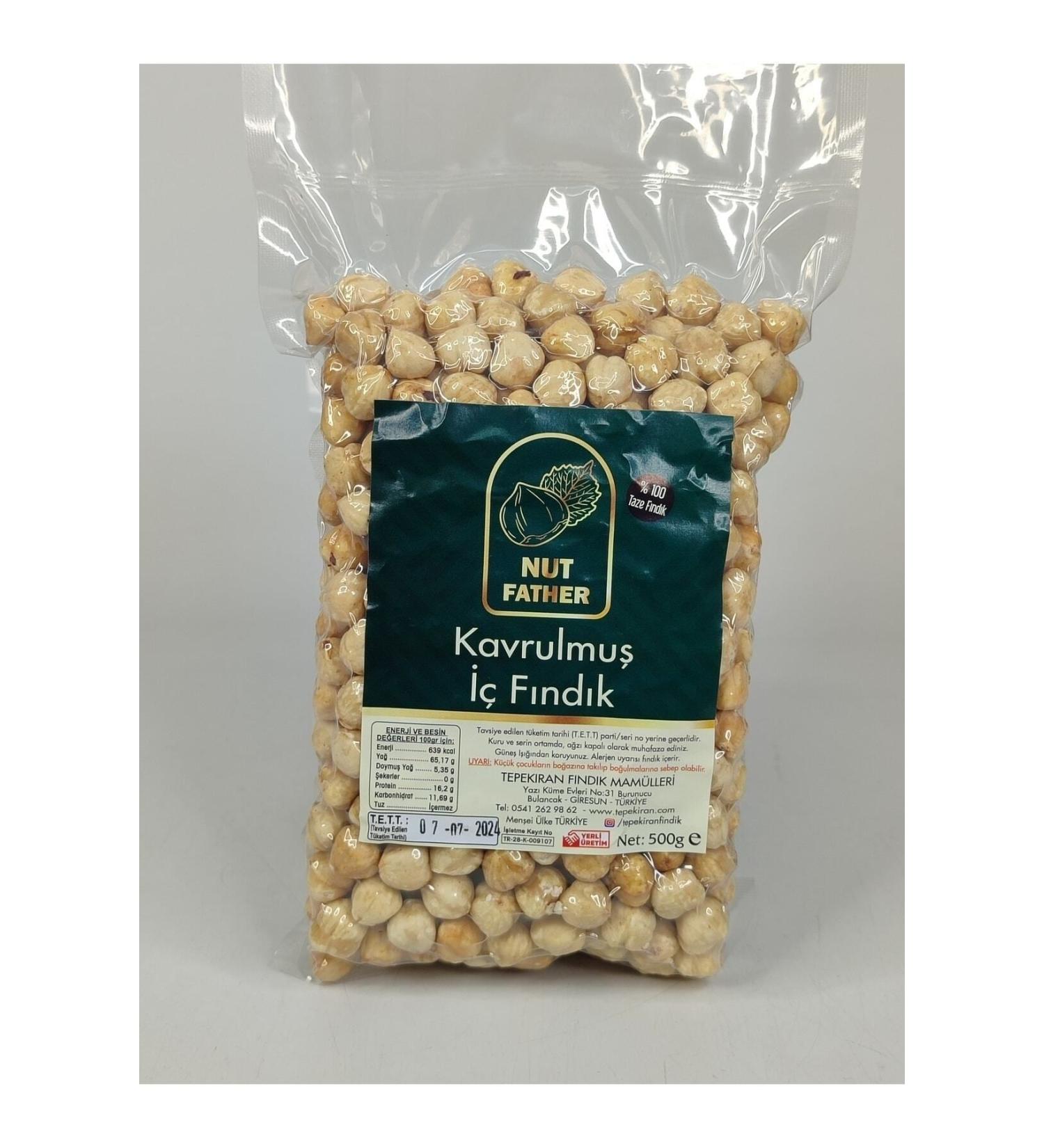 Nutfather Roasted Hazelnut Kernels 500 Gr