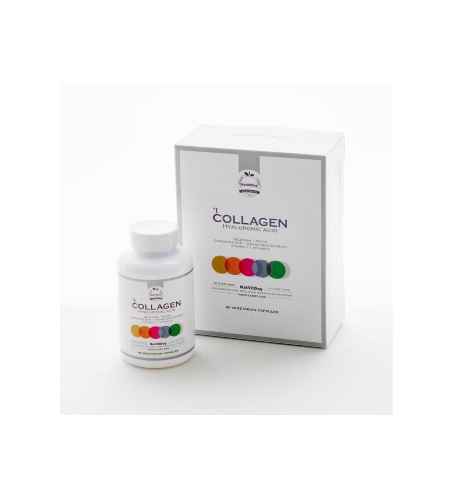 Natvitday Collagen Hyaluronic Acid 90 Capsules - Buy Online on GoSupps.com