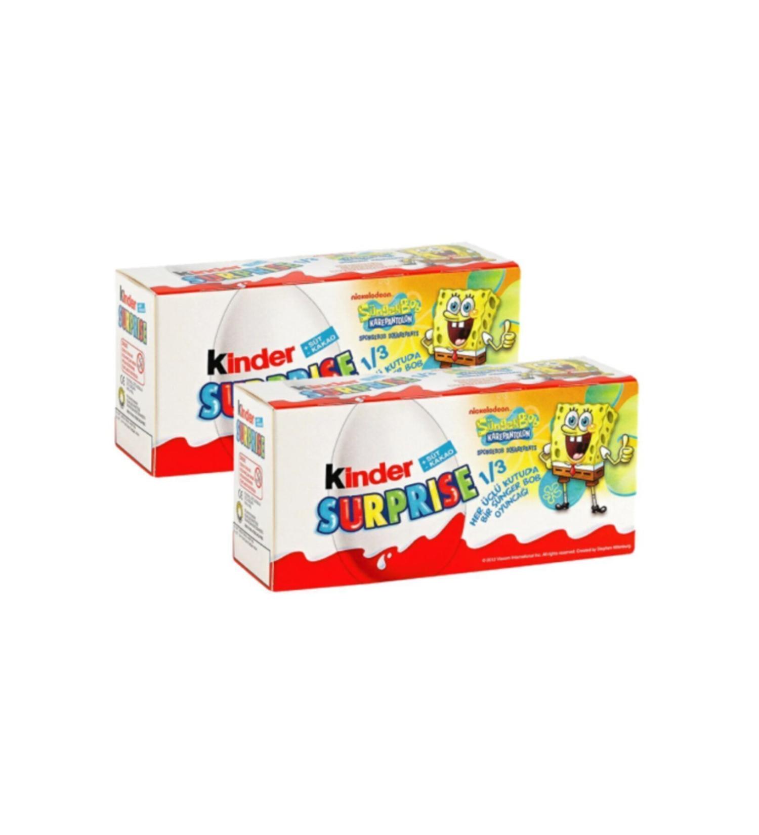 Kinder Surprise Egg 3 Pack 2*60 Gr 6 Pieces