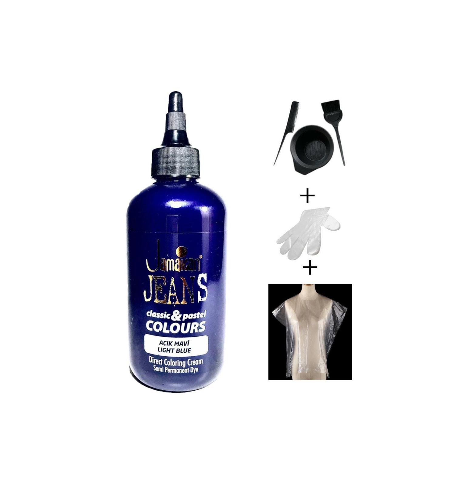 Jamaican Jean's Color Hair Dye Set Light Blue Dep1037