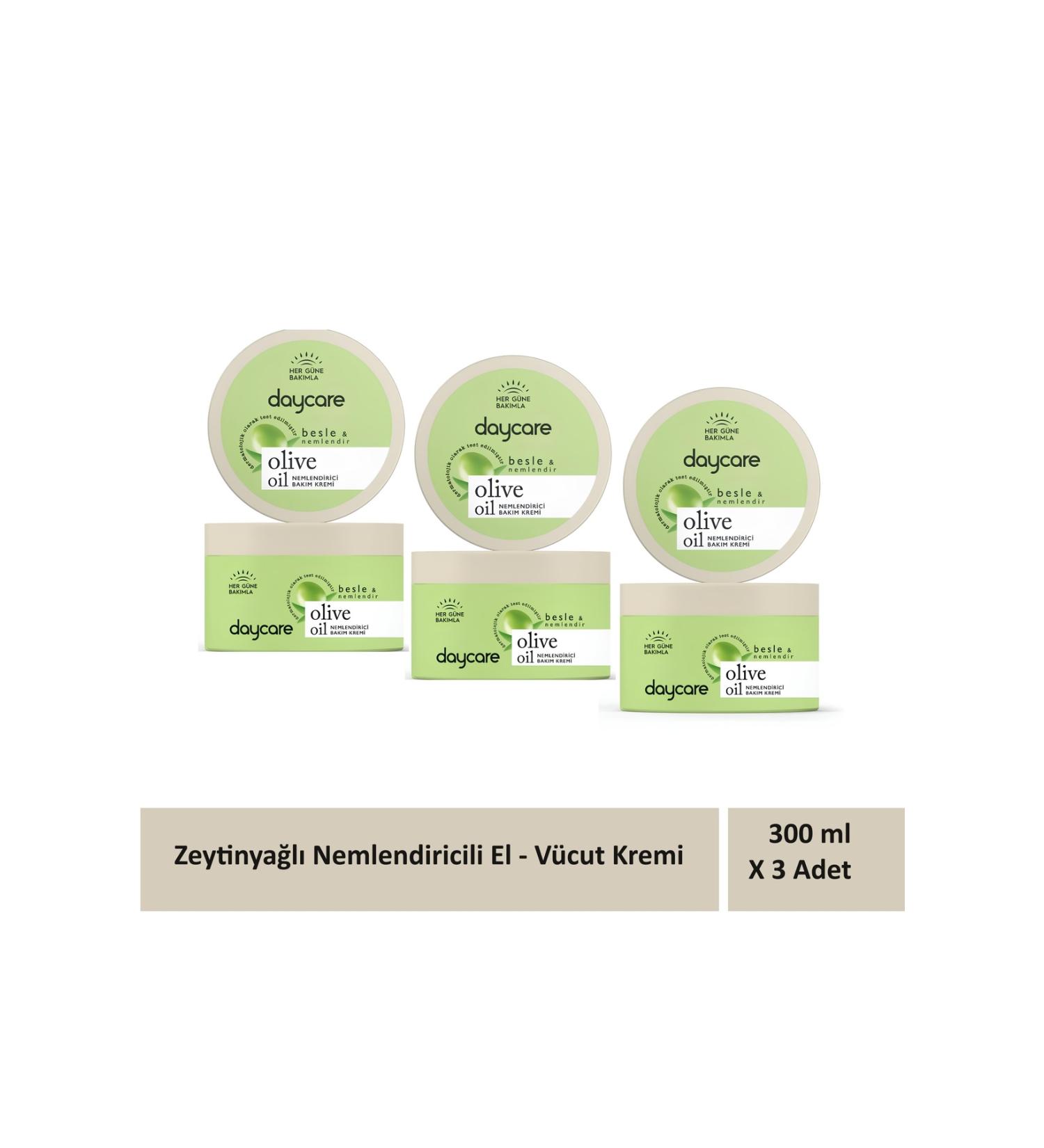 Daycare Olive Oil Moisturizing Hand and Body Care Cream 300 ml x 3 jars