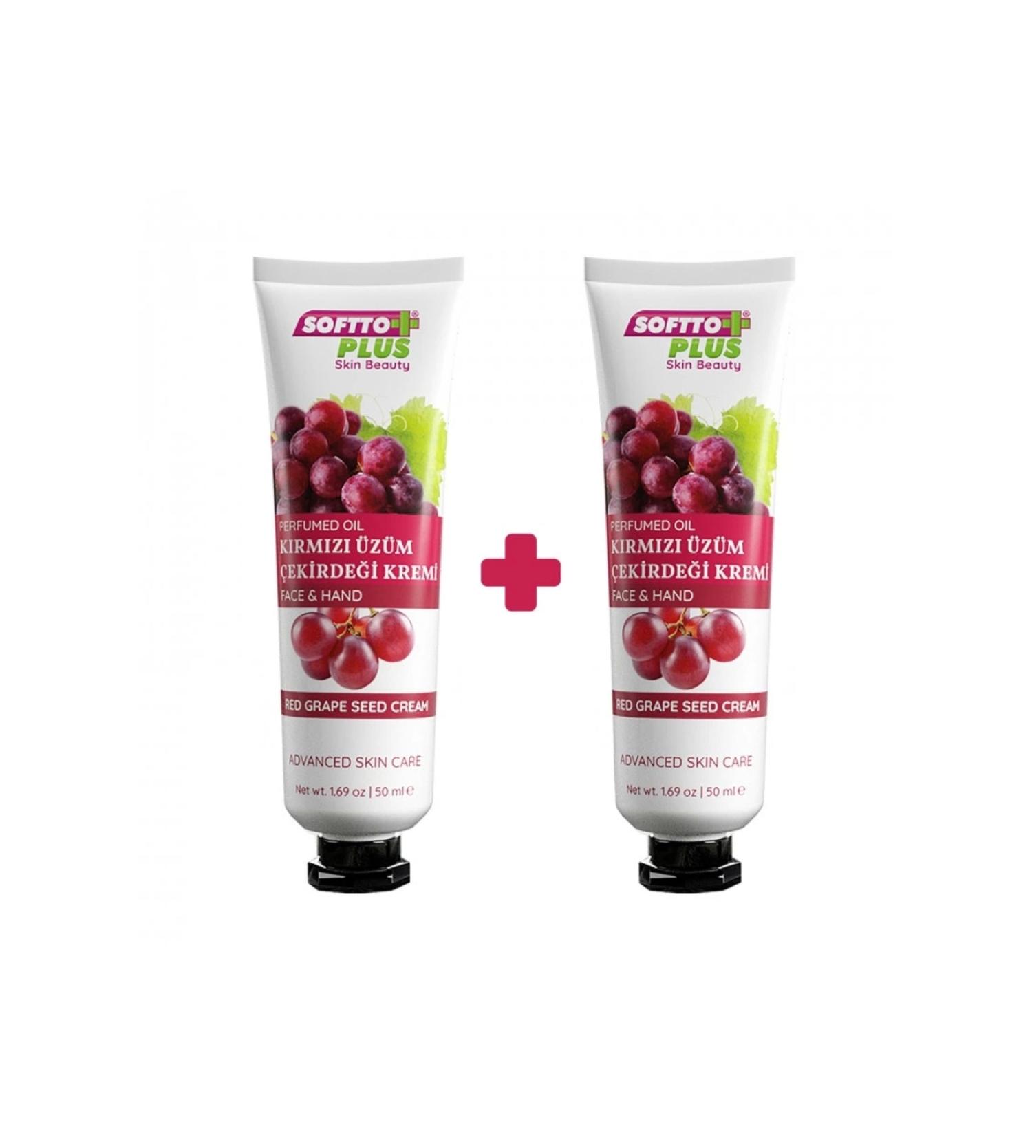 Softo Plus Grape Seed Oil Hand and Face Cream 50+50ml