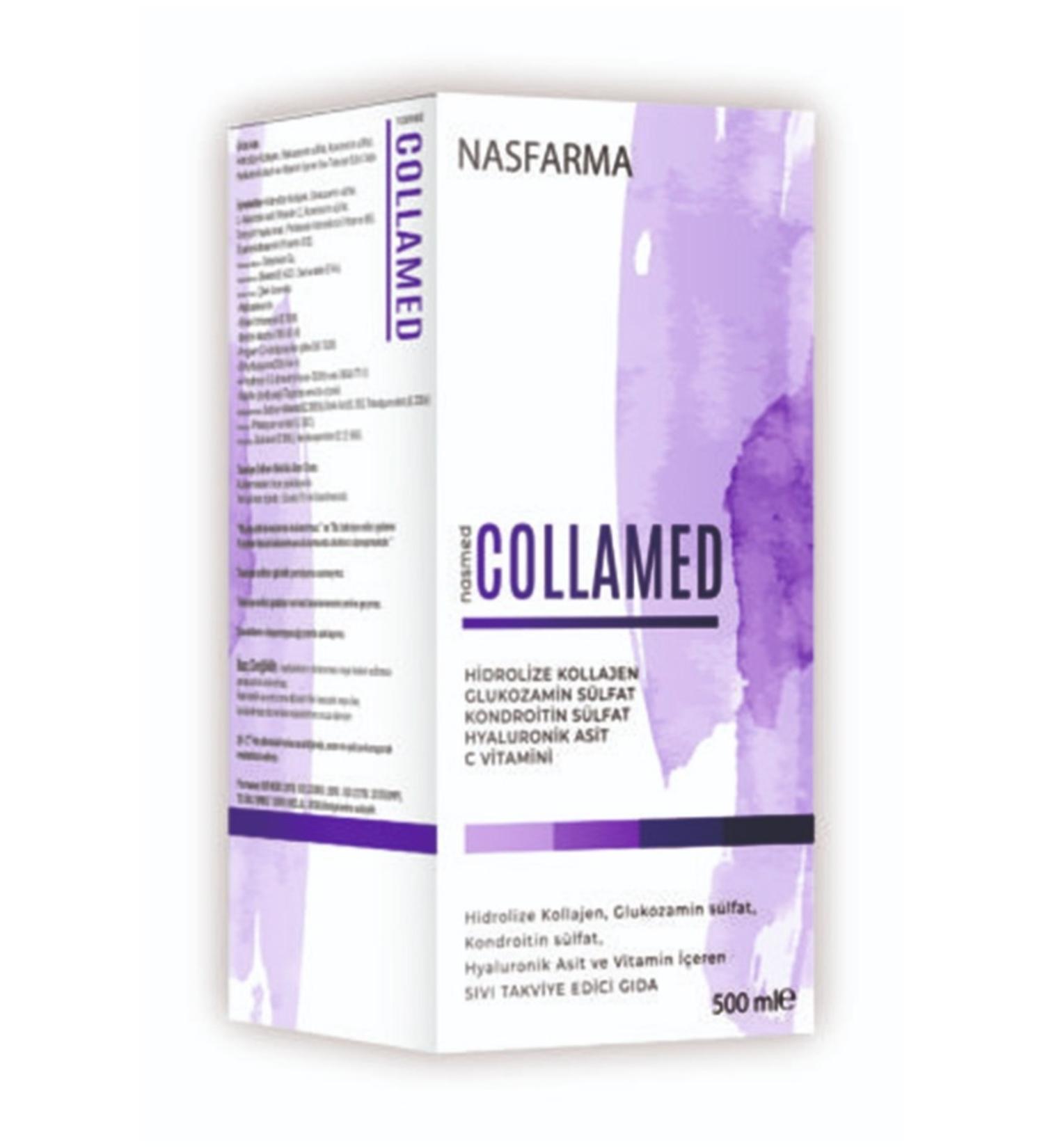 Nasmed Collamed 5000mg Fish Collagen Type 2 Glucosamine and Vitamin C Supported Joint Collagen 500ml Syrup - Buy Online on GoSupps.com