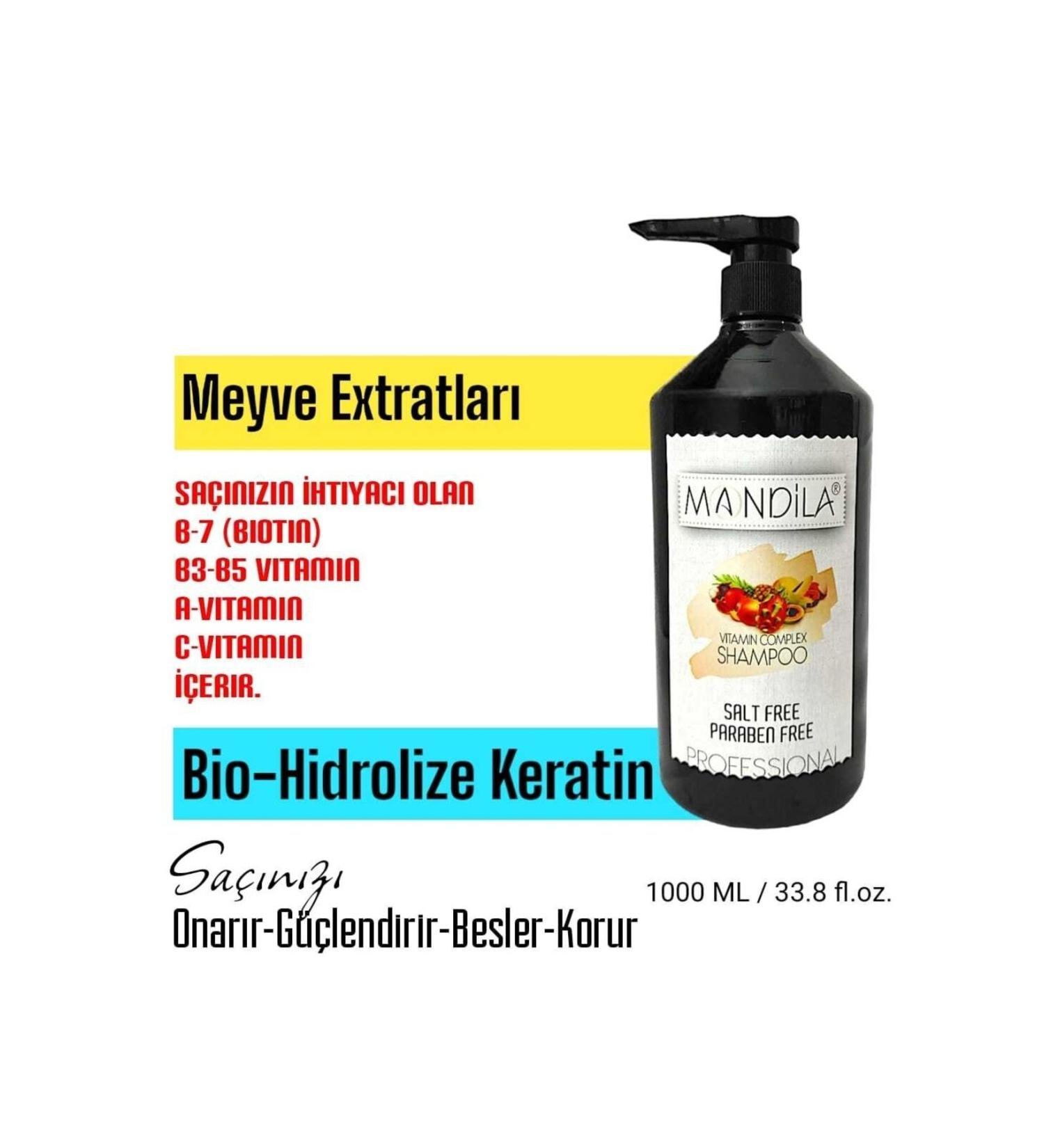 MANDILA Vitamin Complex Shampoo 1000 Ml