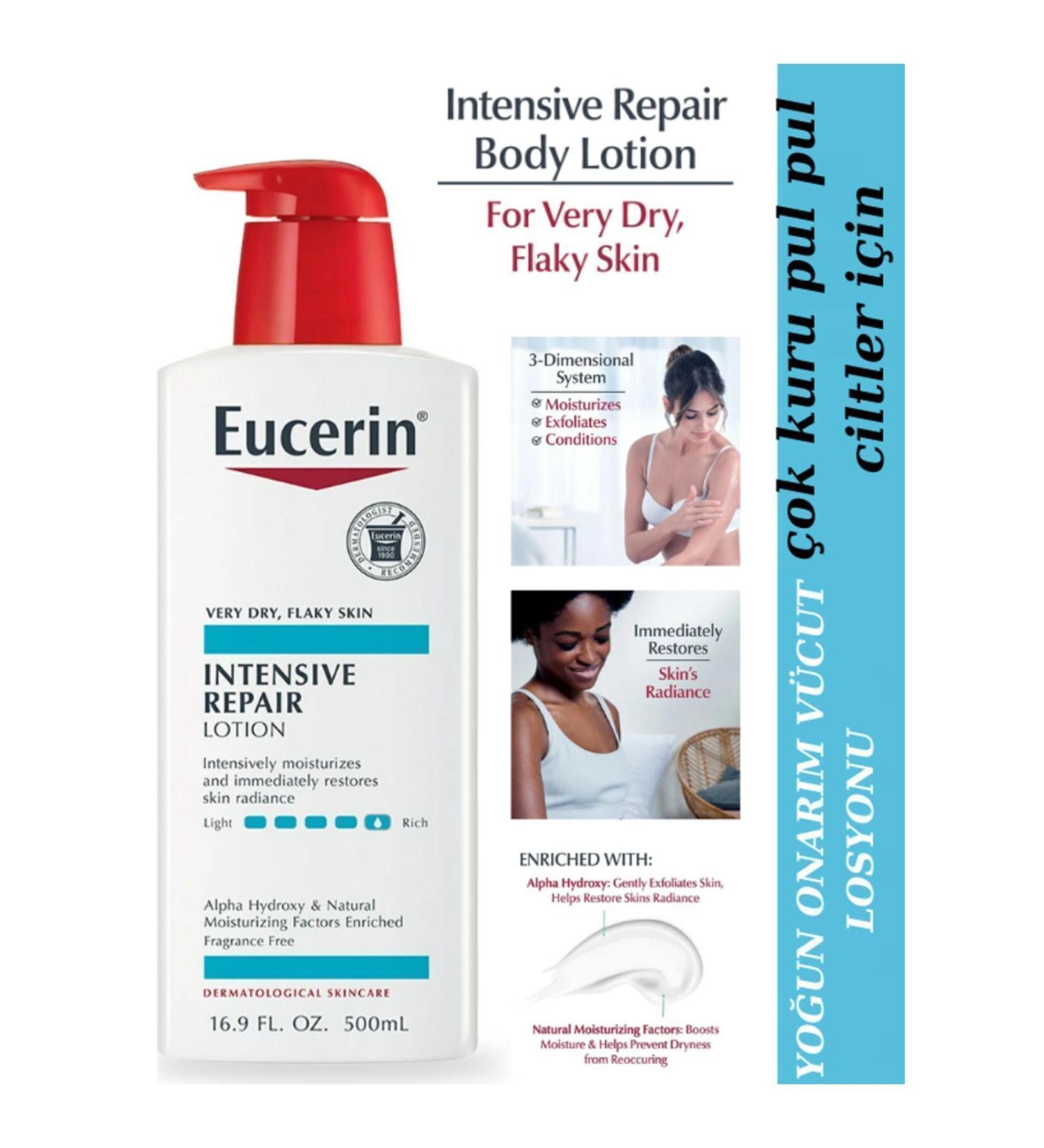 Eucerin Intensive Repairing Body Lotion for Very Dry Skin Pump Bottle 500 ml(imported) - Buy Online on GoSupps.com