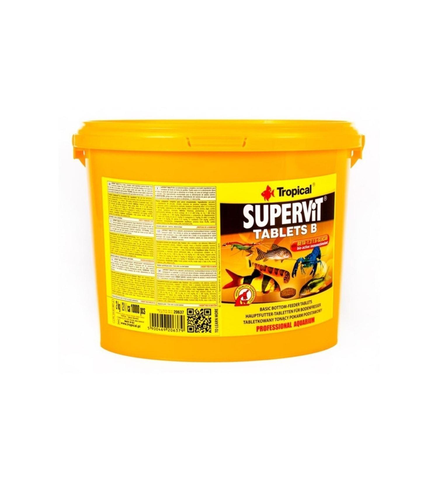 Tropical Supervit B 2kg Bucket Tablet Feed New