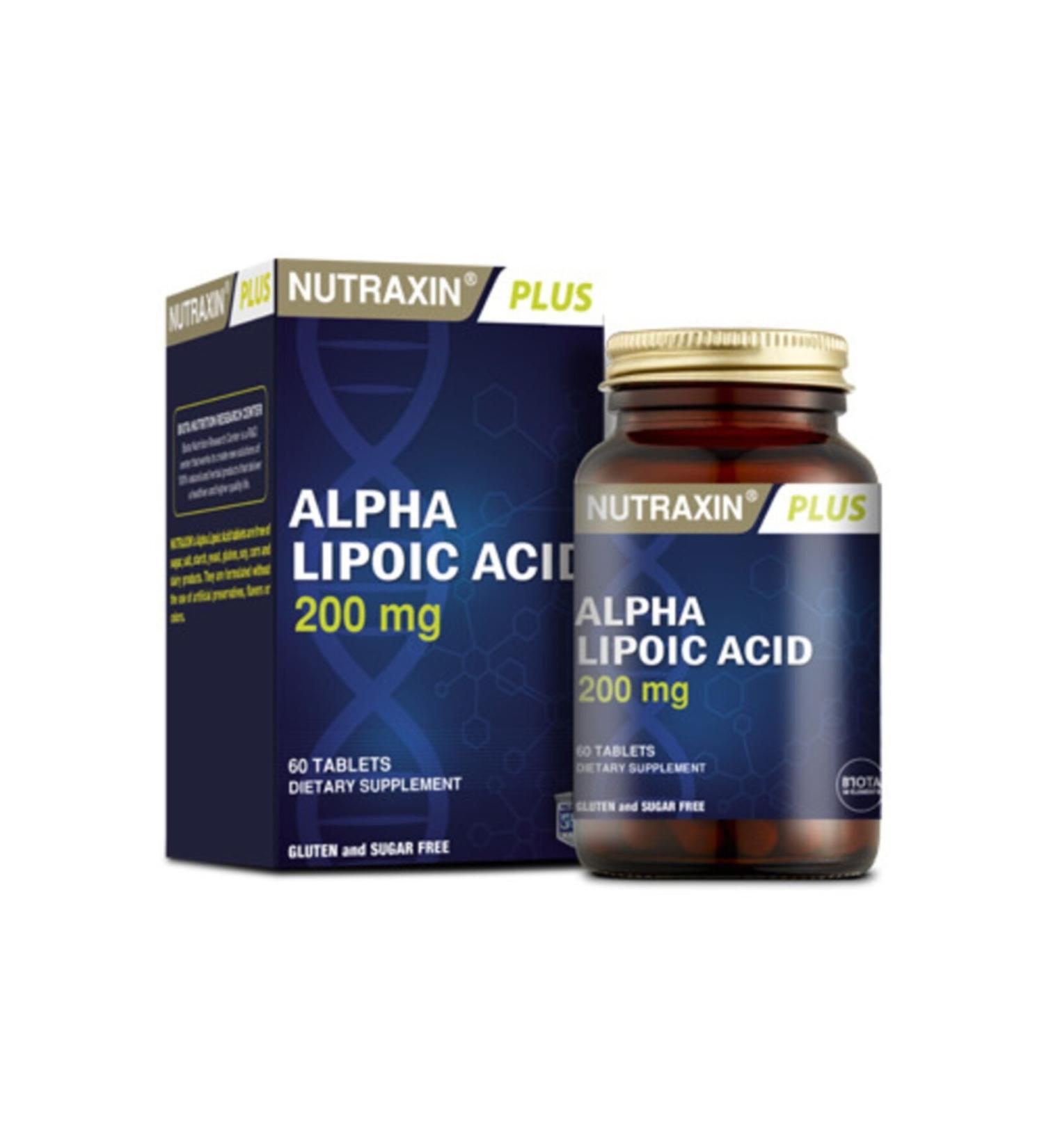 Nutraxin Alpha Lipoic Acid 200 Mg 60 Tablets